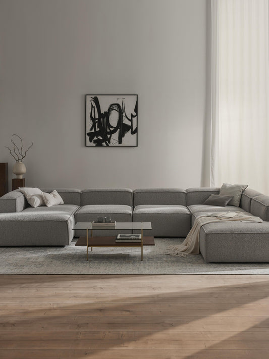 Modulares XL Sofa Lennon aus Bouclé