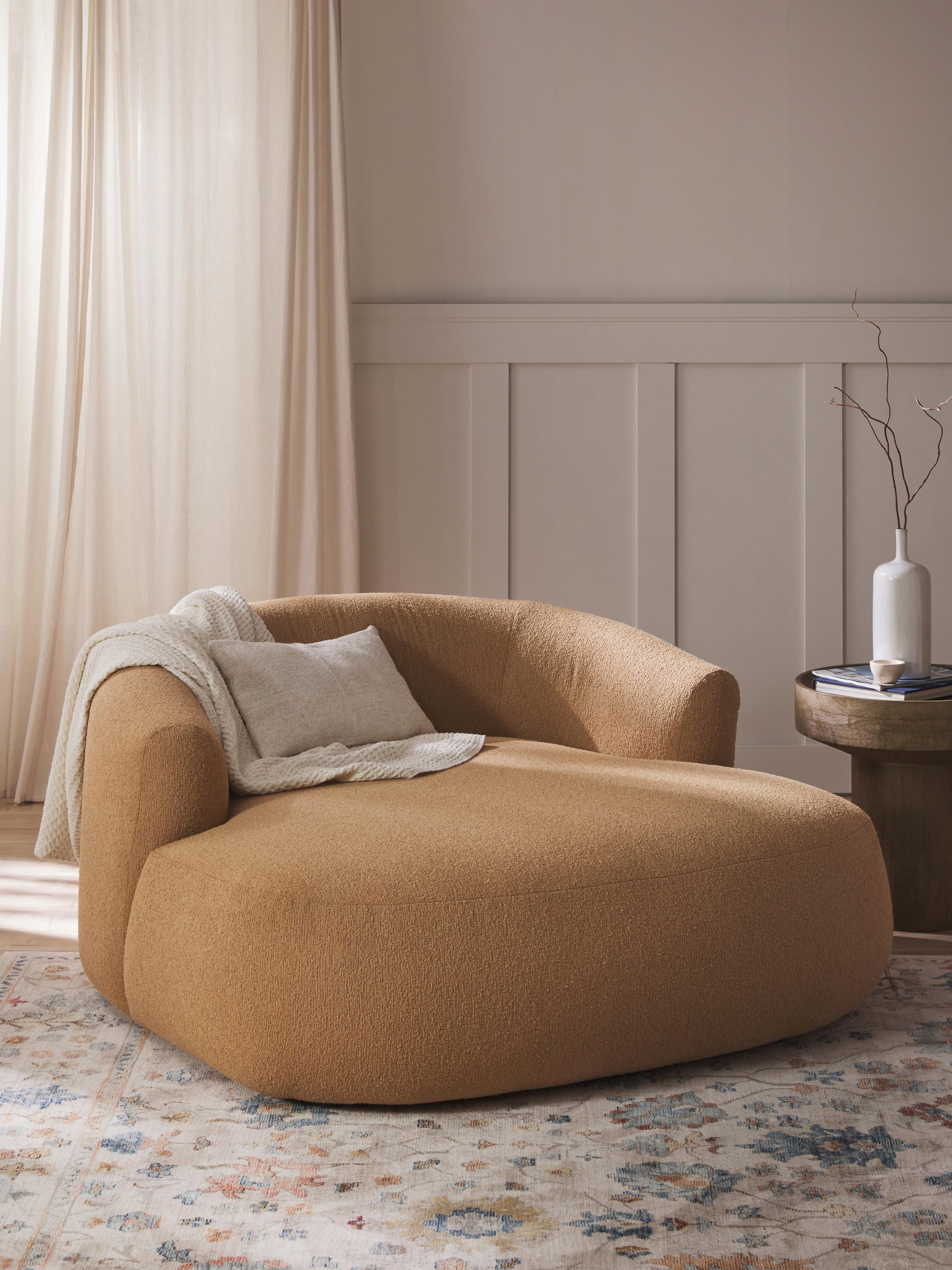 Bouclé-XL-Loungesessel Sofia