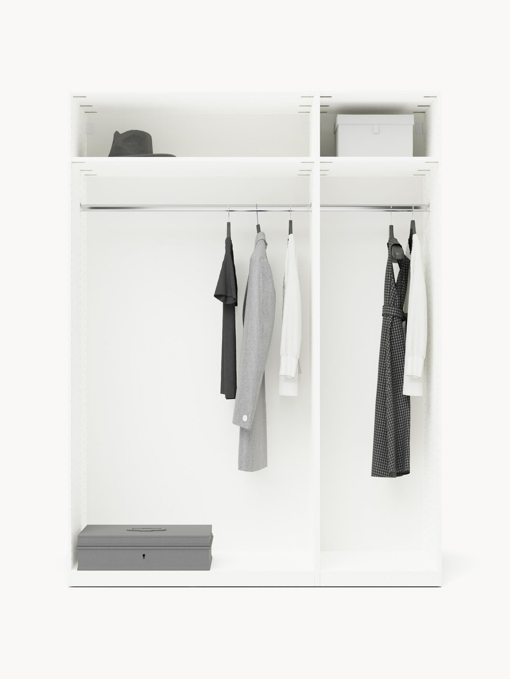 Modularer Drehtürenschrank Simone, 150 cm Breite, in verschiedenen Größen