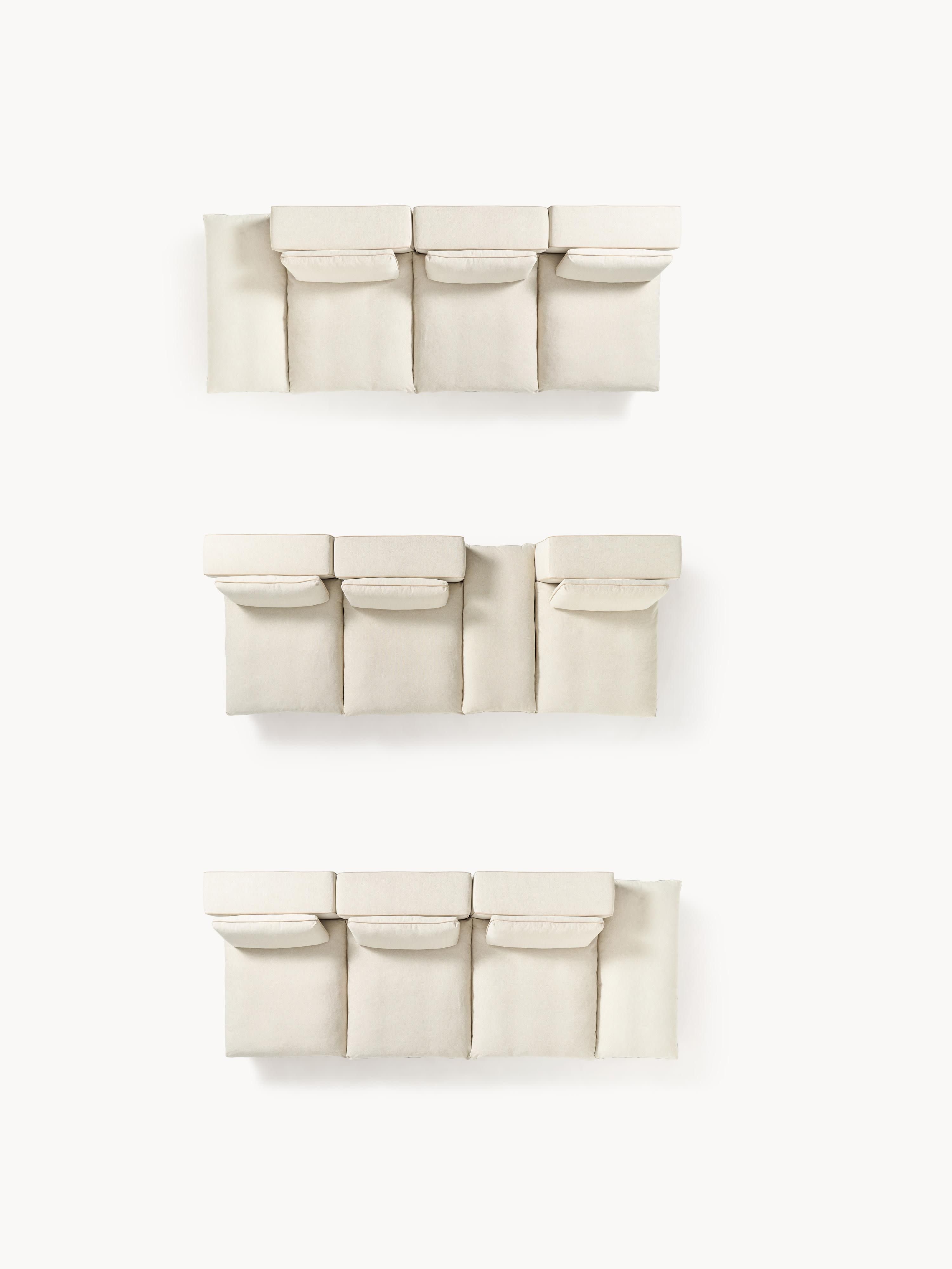 Modulares XL-Sofa Felix (3-Sitzer) mit Hocker
