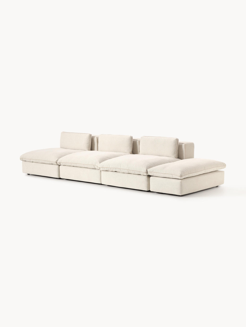 Modulares XL-Sofa Felix (3-Sitzer) mit Hocker