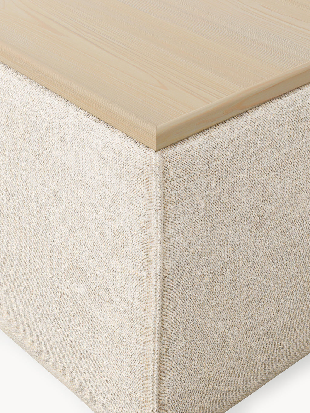 Sofa-Hocker Lennon aus Leinen-Mix mit Stauraum