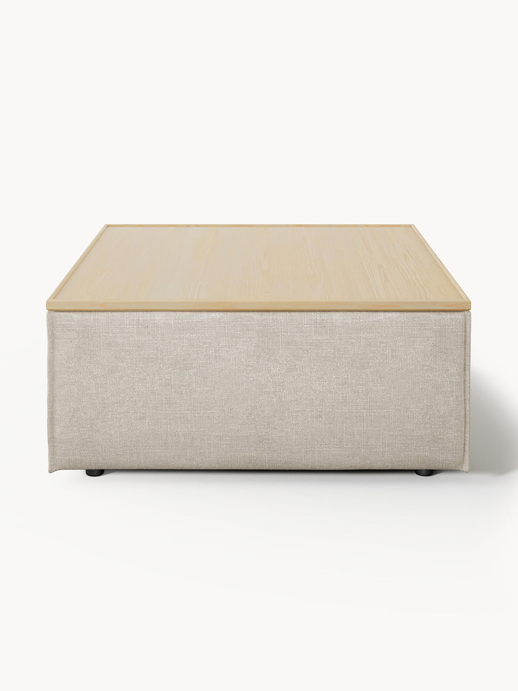 Sofa-Hocker Lennon aus Leinen-Mix mit Stauraum
