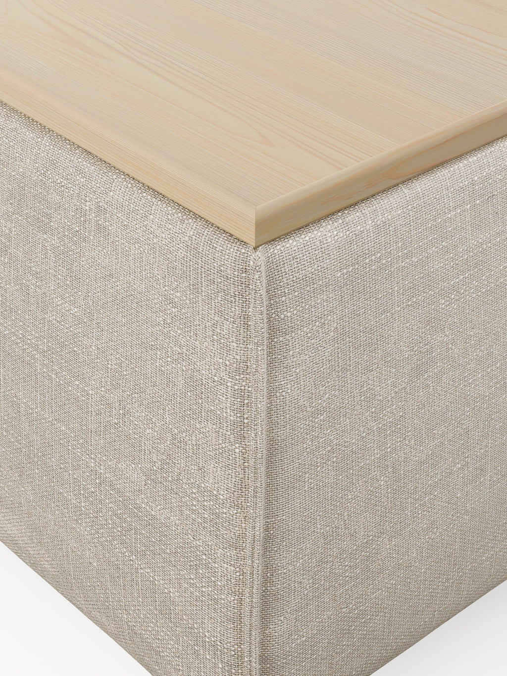 Sofa-Hocker Lennon aus Leinen-Mix mit Stauraum