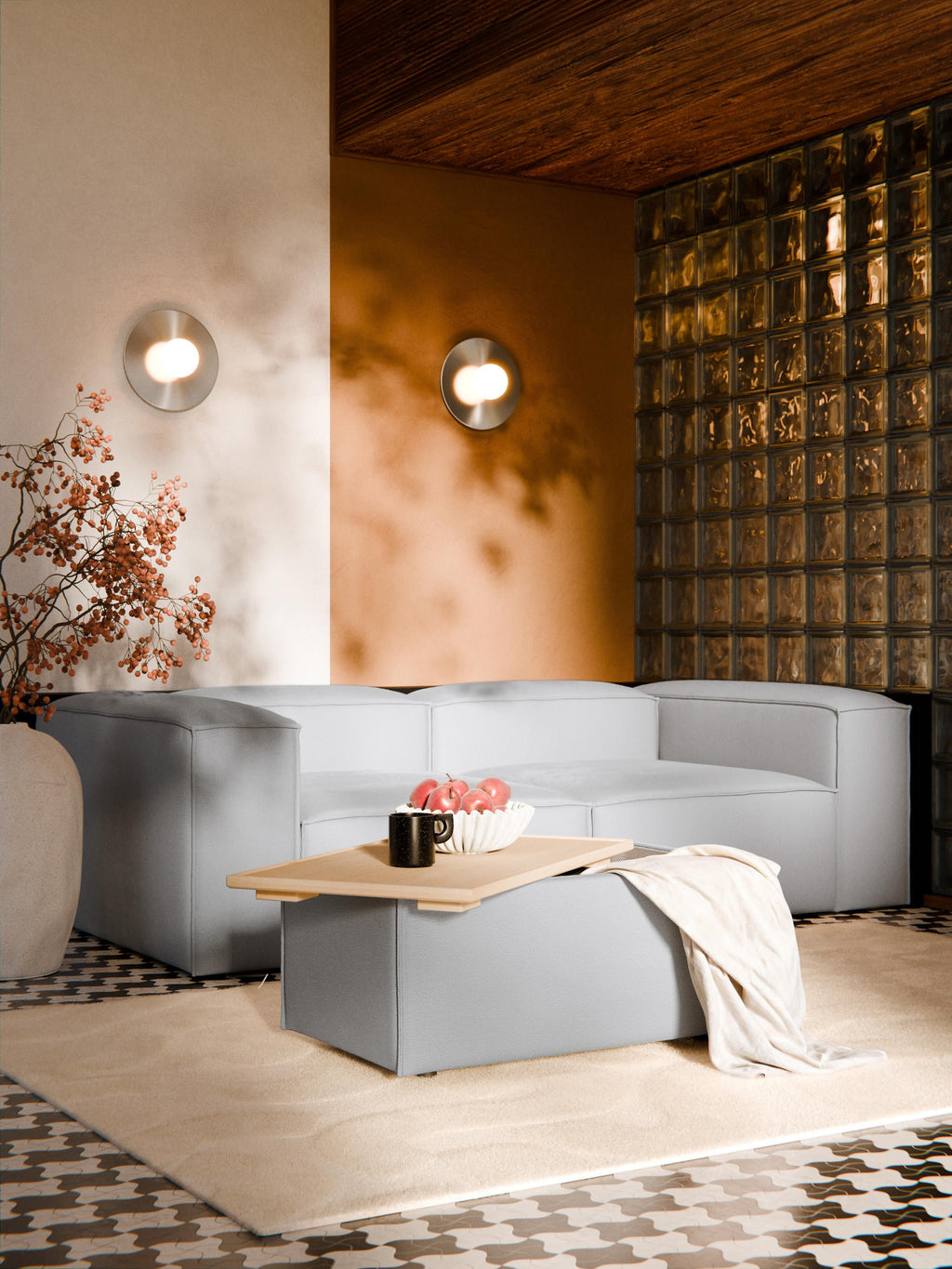 Sofa-Hocker Lennon mit Stauraum