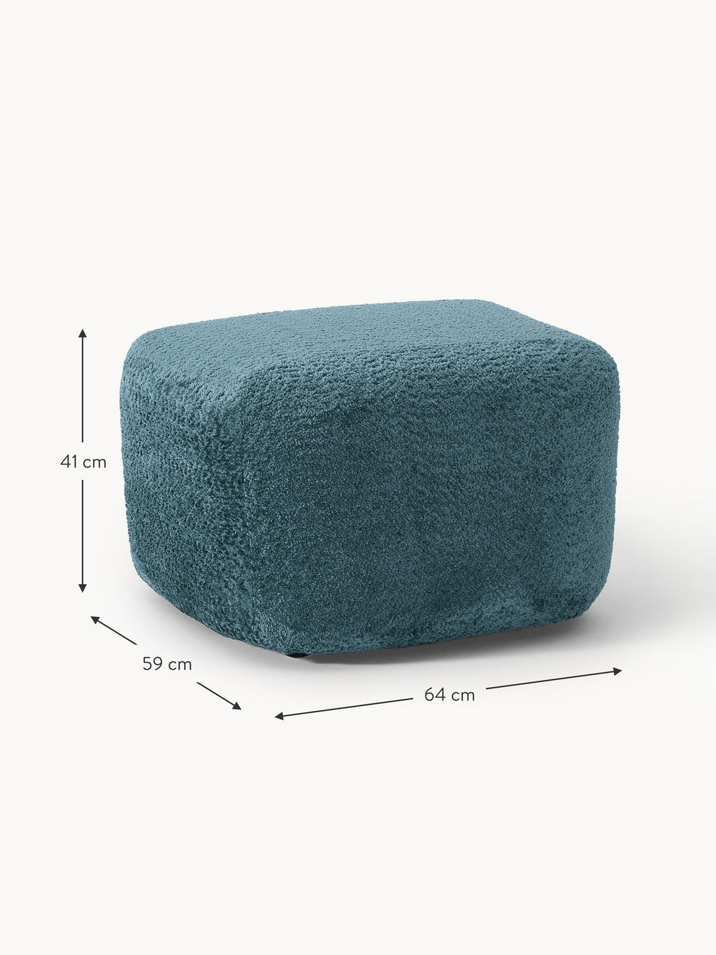Sofa-Hocker Wolke aus Teddy-Bouclé