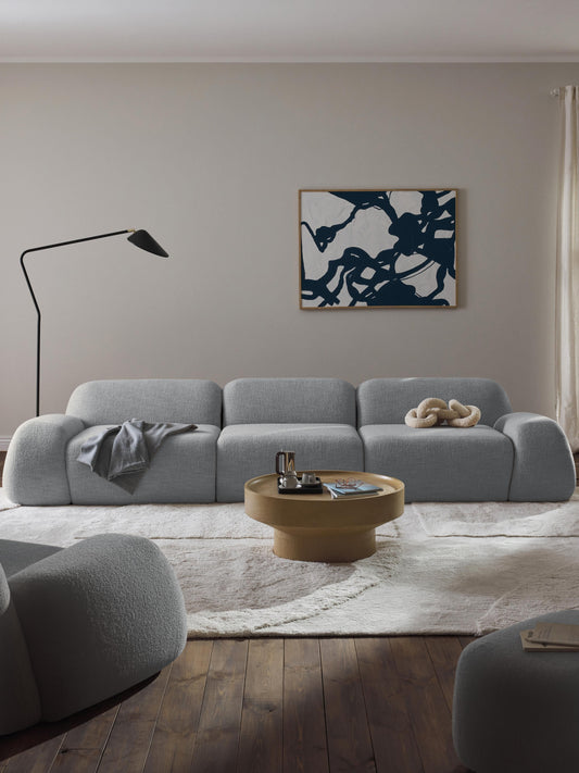 Modulares Bouclé-Sofa Wolke (4-Sitzer)