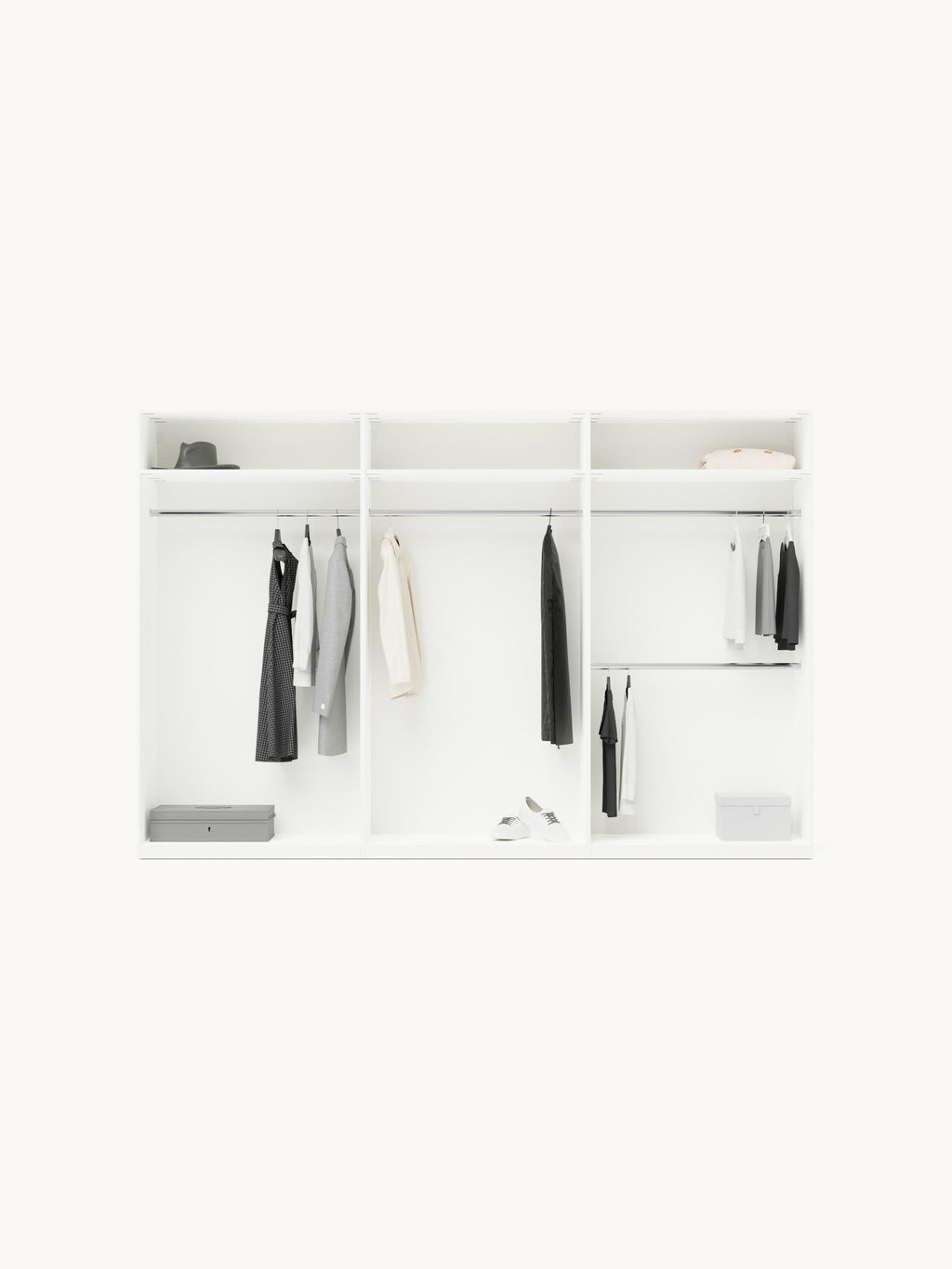 Modularer Drehtürenschrank Leon, 300 cm Breite, in verschiedenen Größen