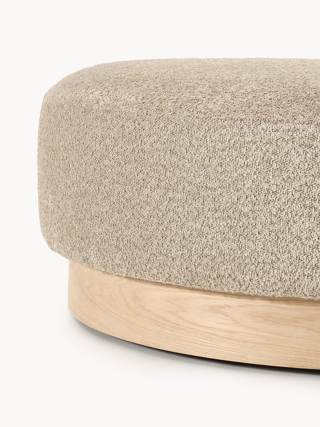 Sofa-Hocker Natalie aus Teddy-Bouclé