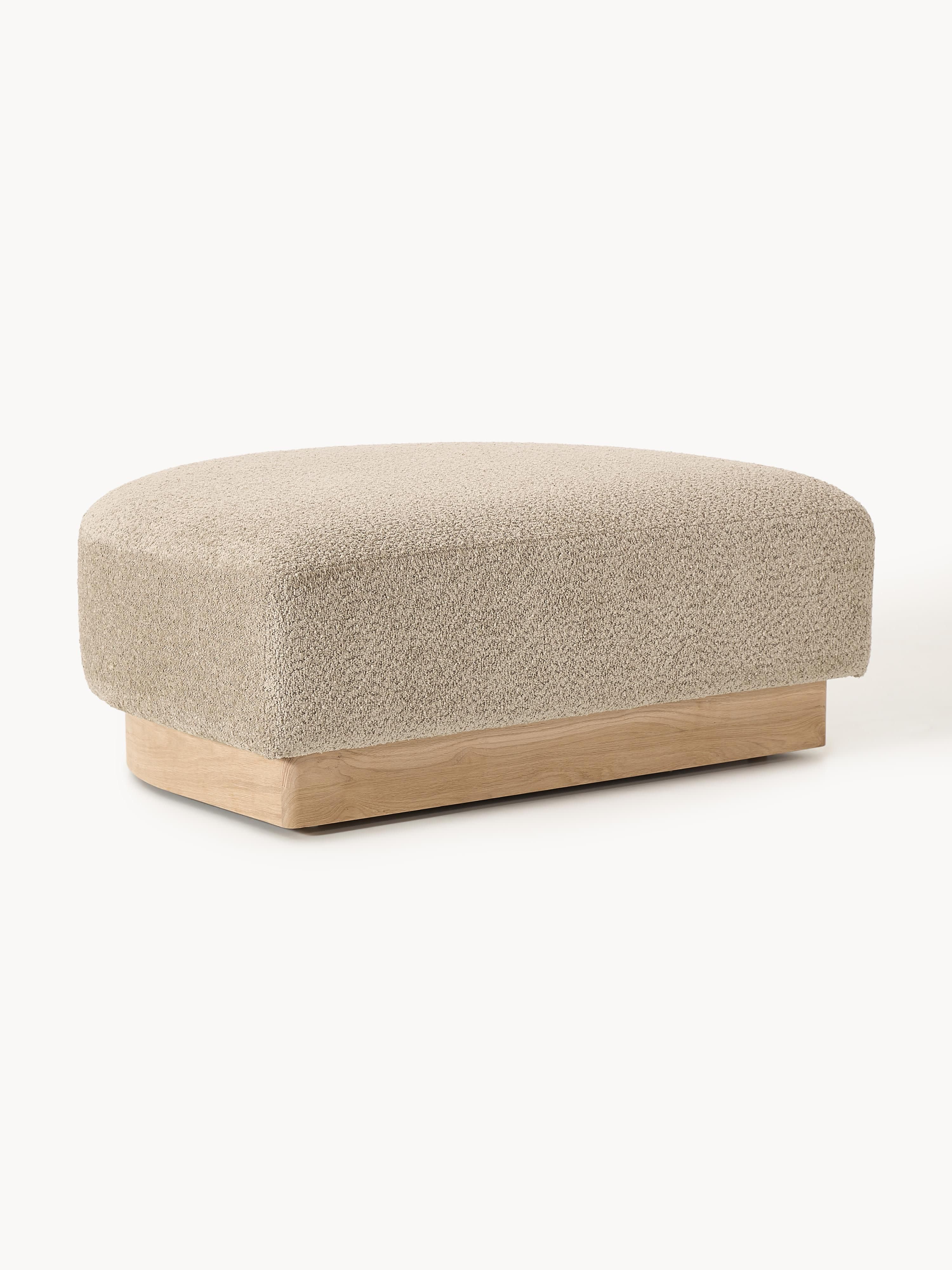 Sofa-Hocker Natalie aus Teddy-Bouclé