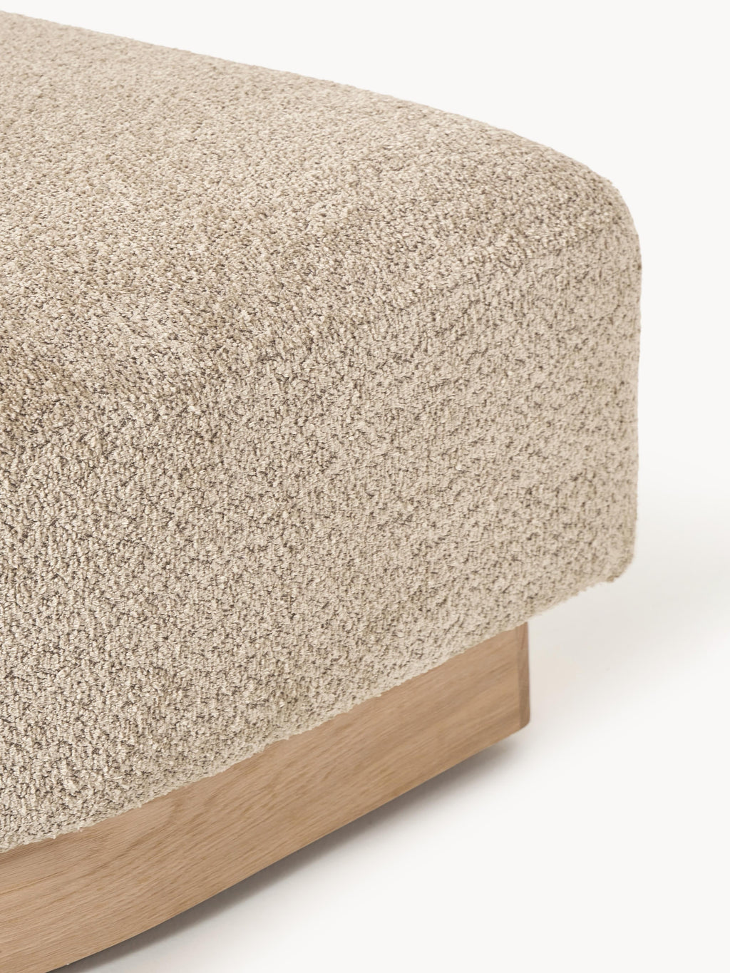 Sofa-Hocker Natalie aus Teddy-Bouclé