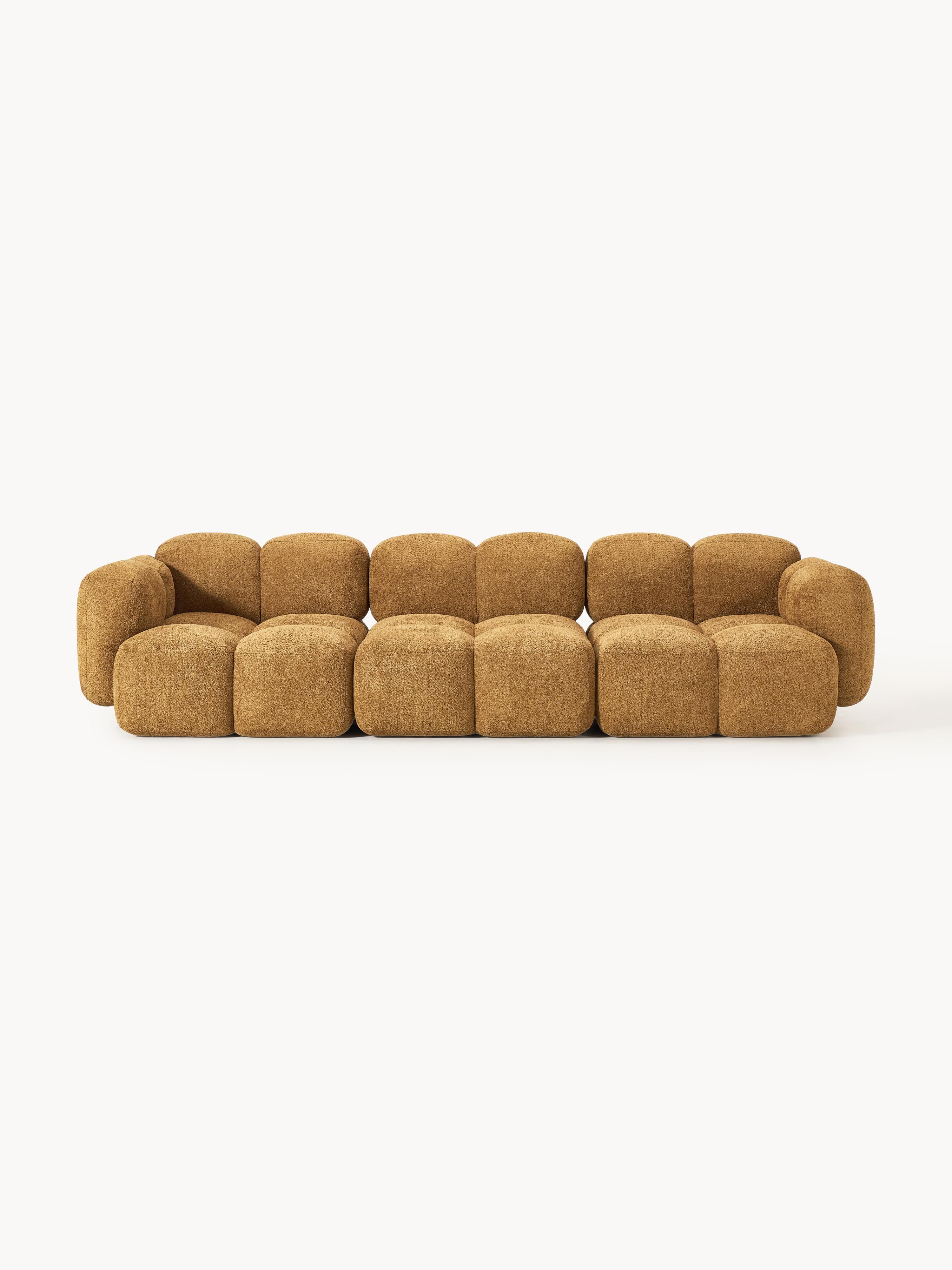 Galeriebild 1 - Modulares Sofa Tayla (4-Sitzer) aus Teddy-Bouclé