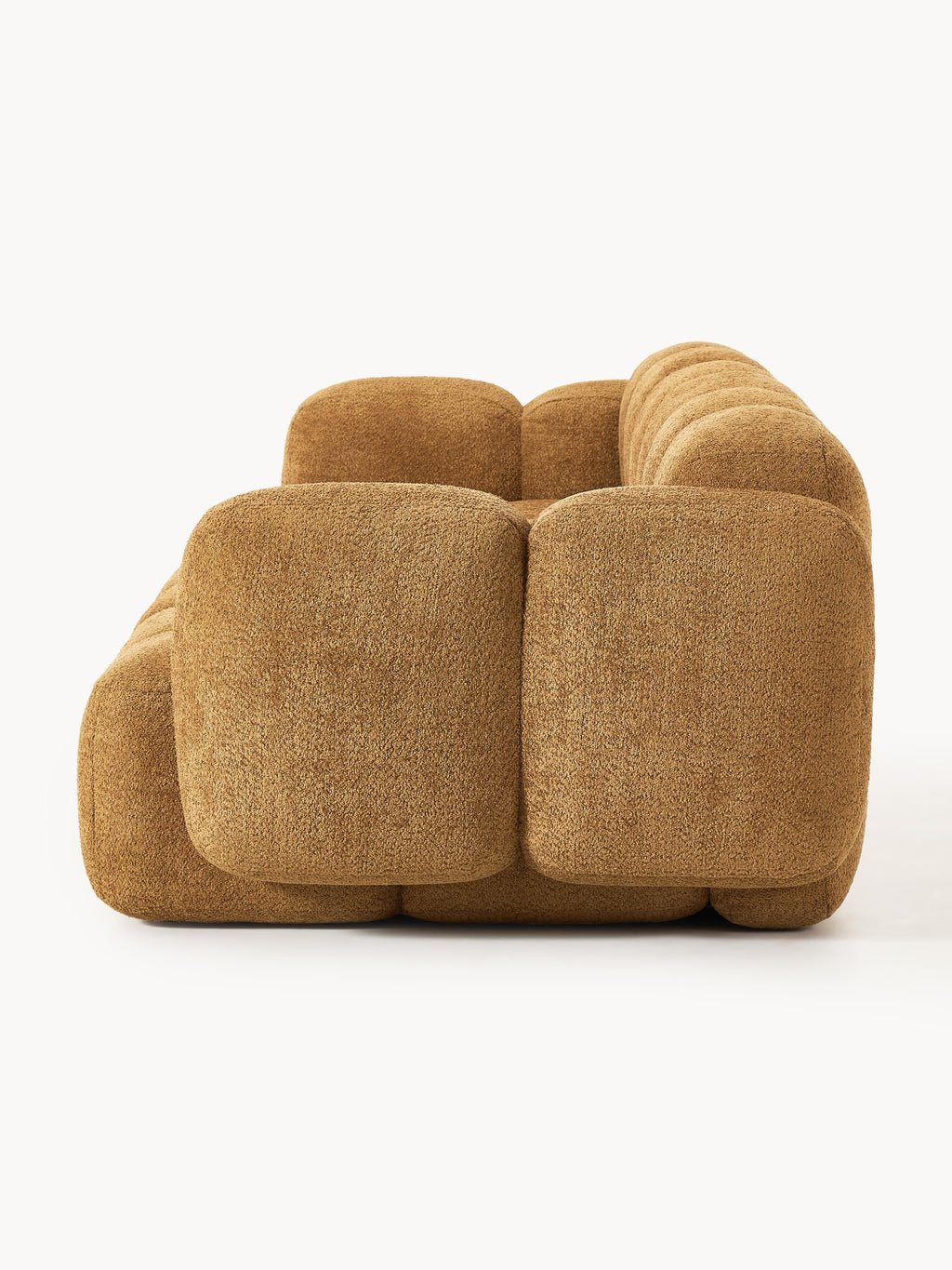Modulares Sofa Tayla (4-Sitzer) aus Teddy-Bouclé