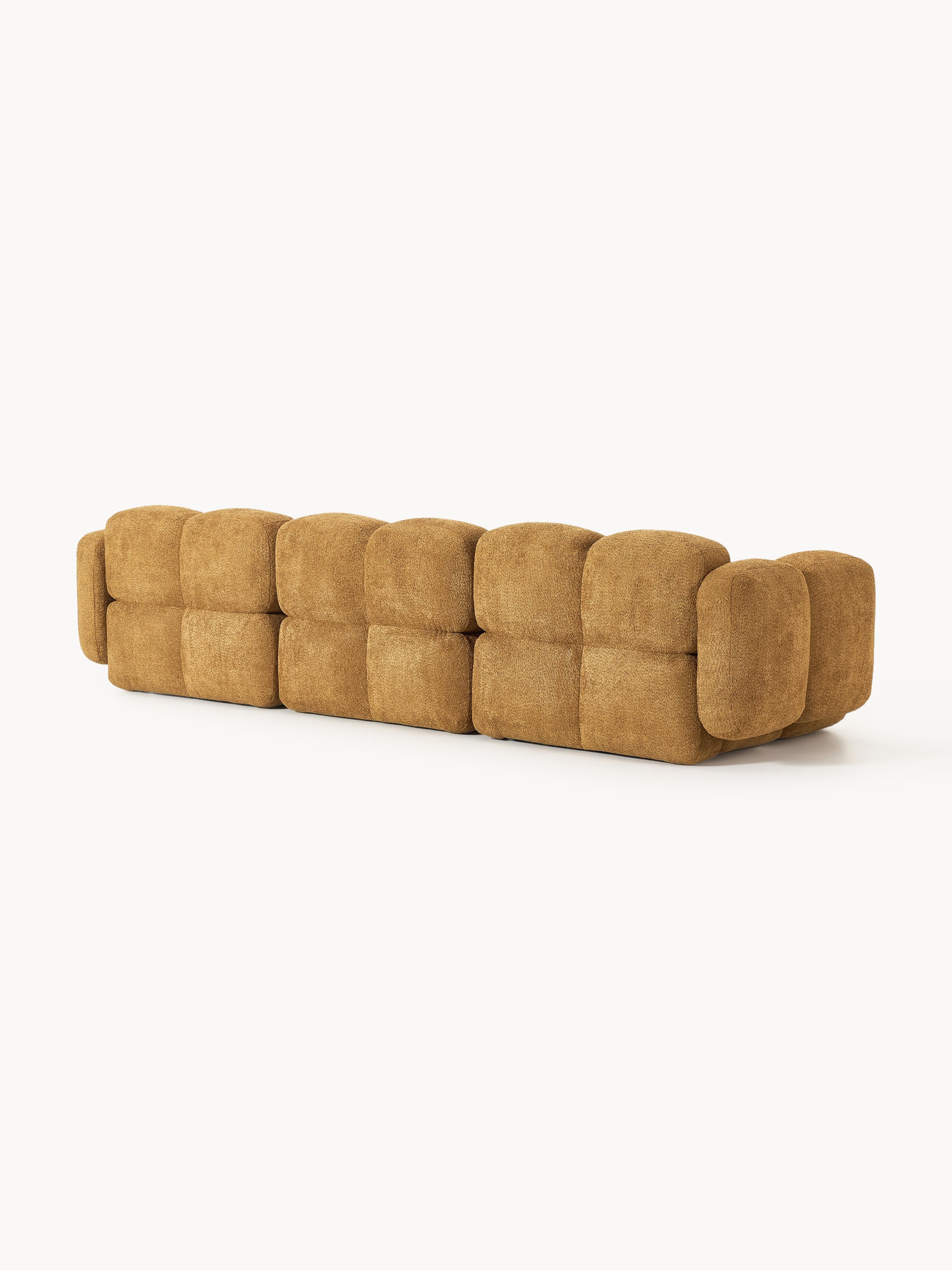 Modulares Sofa Tayla (4-Sitzer) aus Teddy-Bouclé