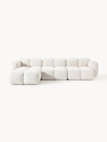 Galeriebild 1 - Modulares Sofa Tayla (4-Sitzer) aus Bouclé mit Hocker (links/rechts)