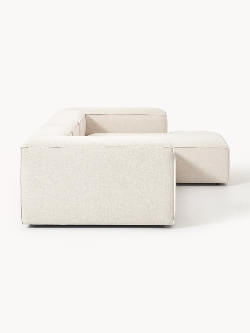 Modulares Ecksofa Lennon (4-Sitzer) aus Leinen-Mix