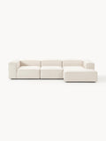Galeriebild 1 - Modulares Ecksofa Lennon (4-Sitzer) aus Leinen-Mix