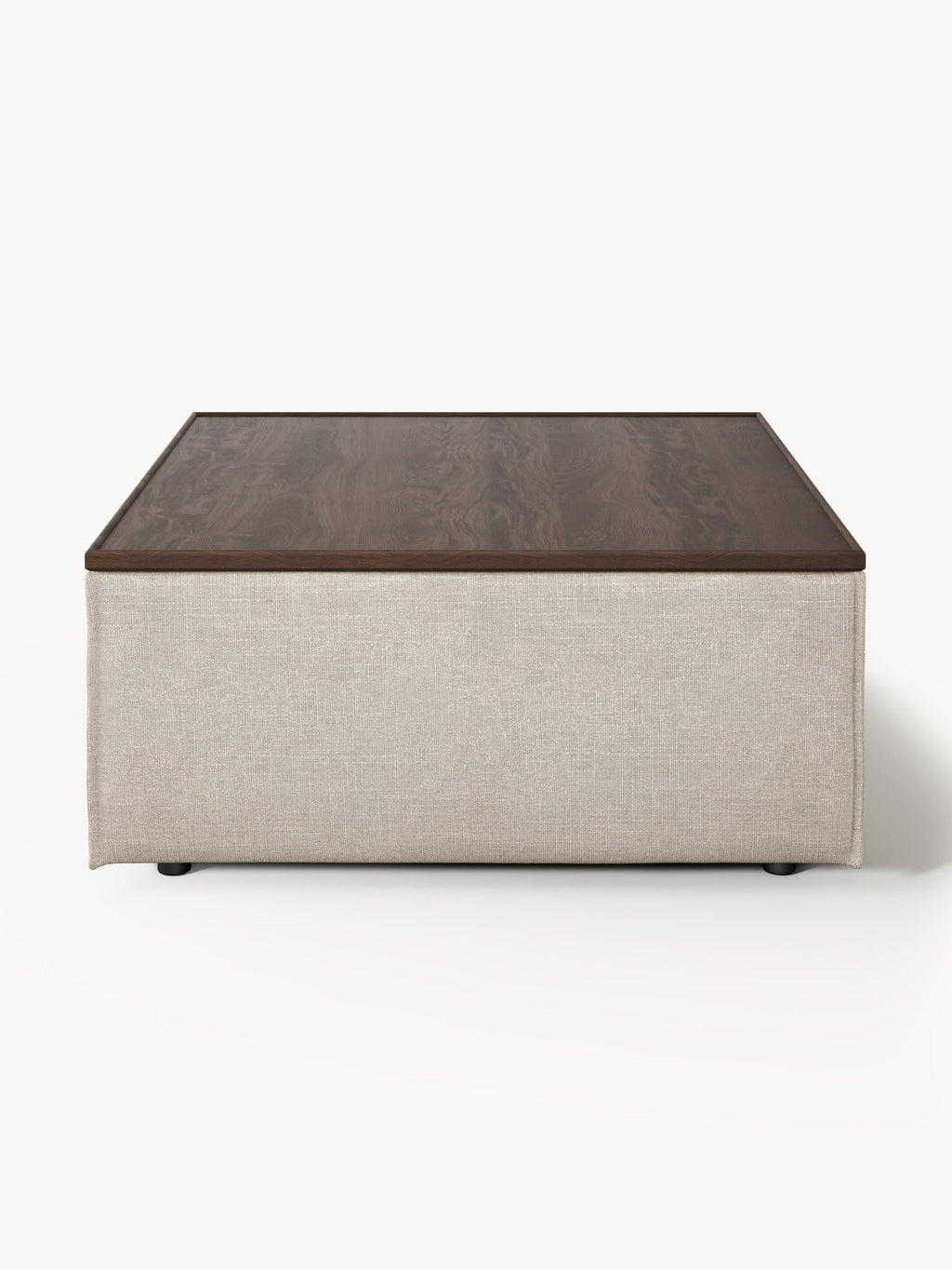 Sofa-Hocker Lennon aus Leinen-Mix mit Stauraum