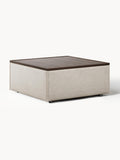 Galeriebild 1 - Sofa-Hocker Lennon aus Leinen-Mix mit Stauraum