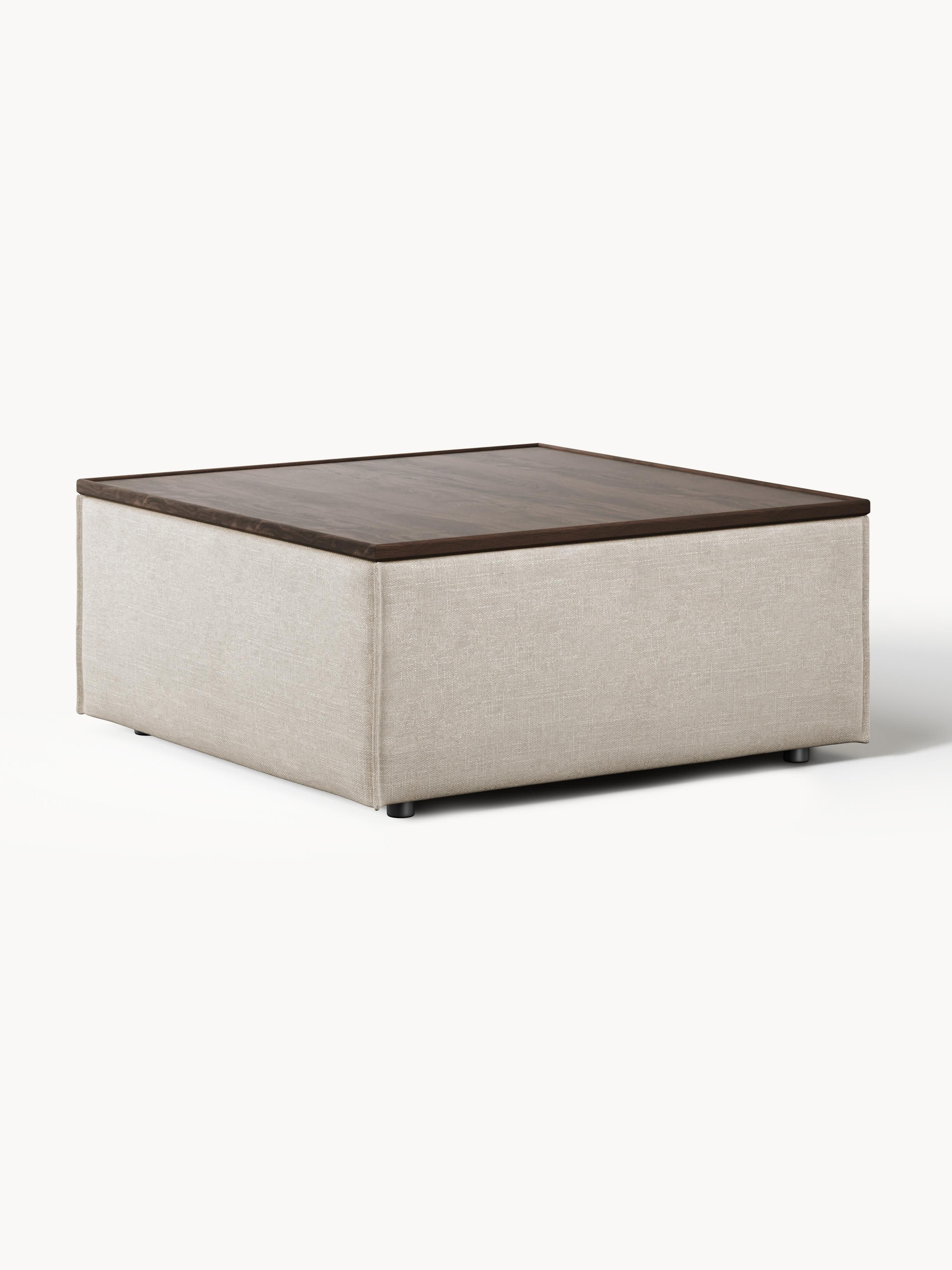 Galeriebild 1 - Sofa-Hocker Lennon aus Leinen-Mix mit Stauraum