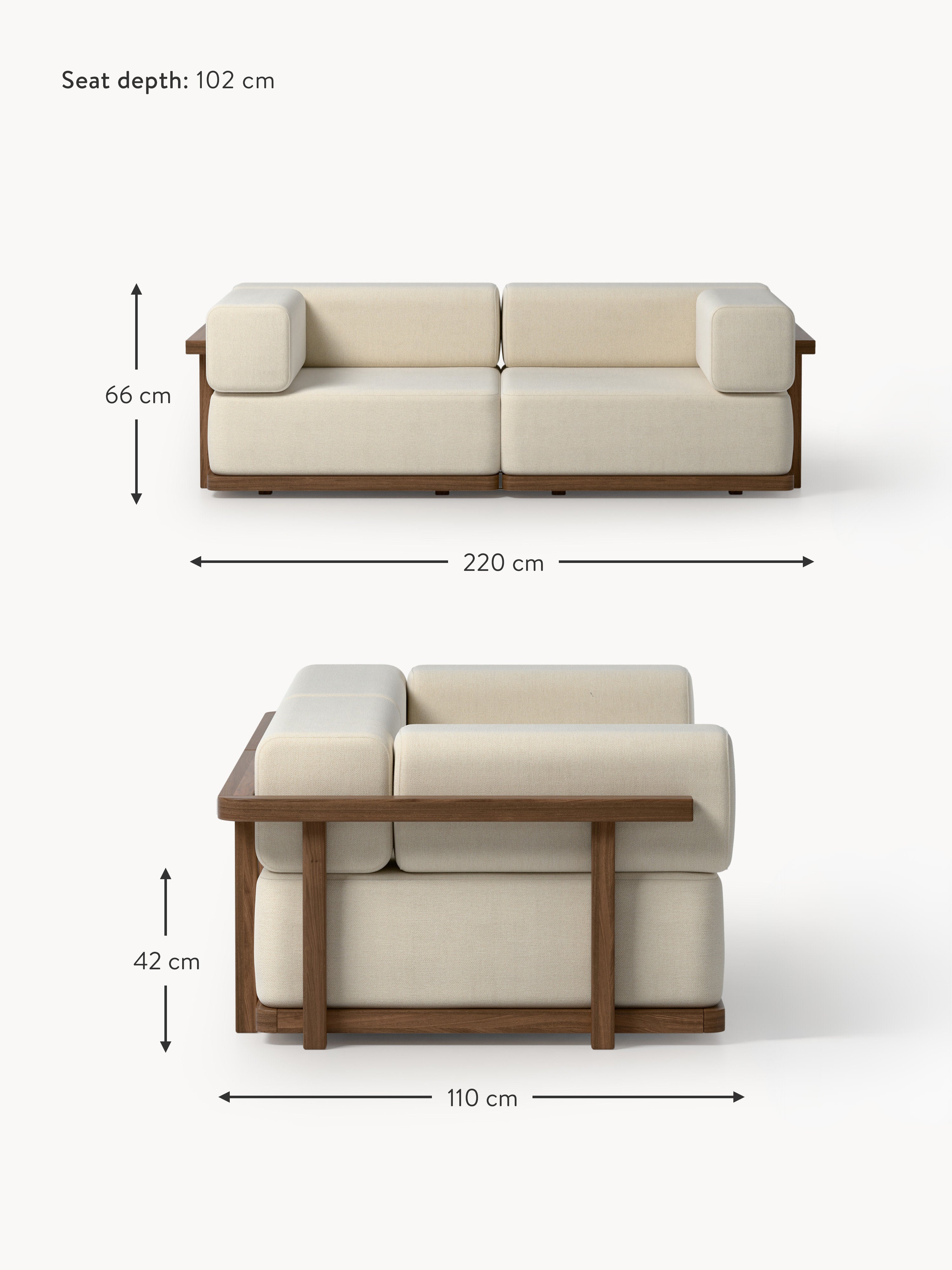 Garten-Loungesofa Matheus (2-Sitzer) aus Akazienholz