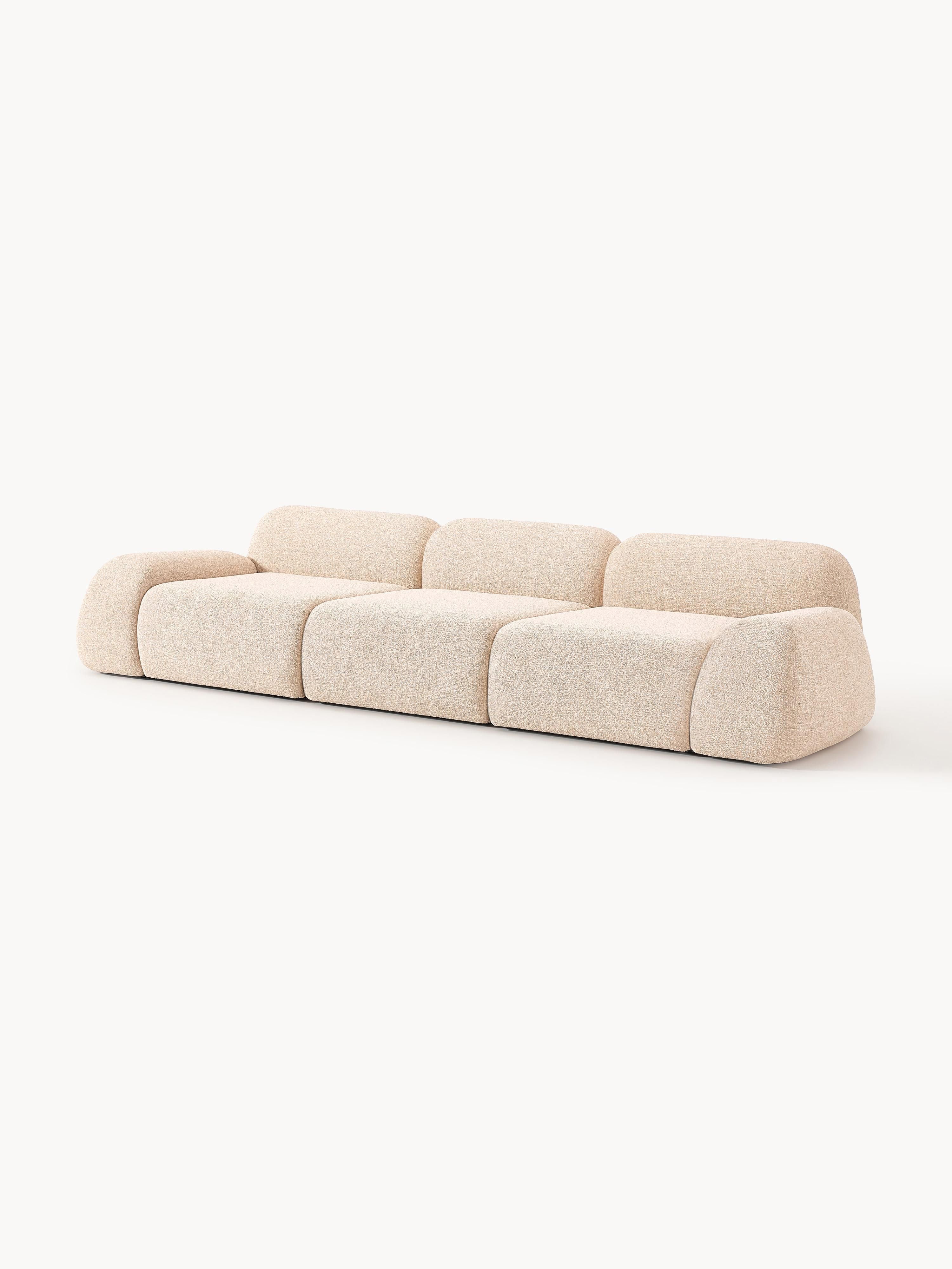 Modulares Bouclé-Sofa Wolke (4-Sitzer)
