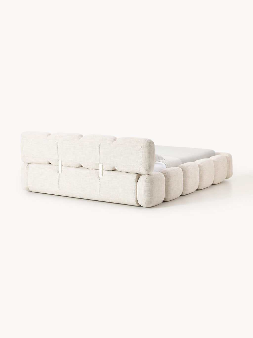 Polsterbett Tayla aus Bouclé mit Stauraum