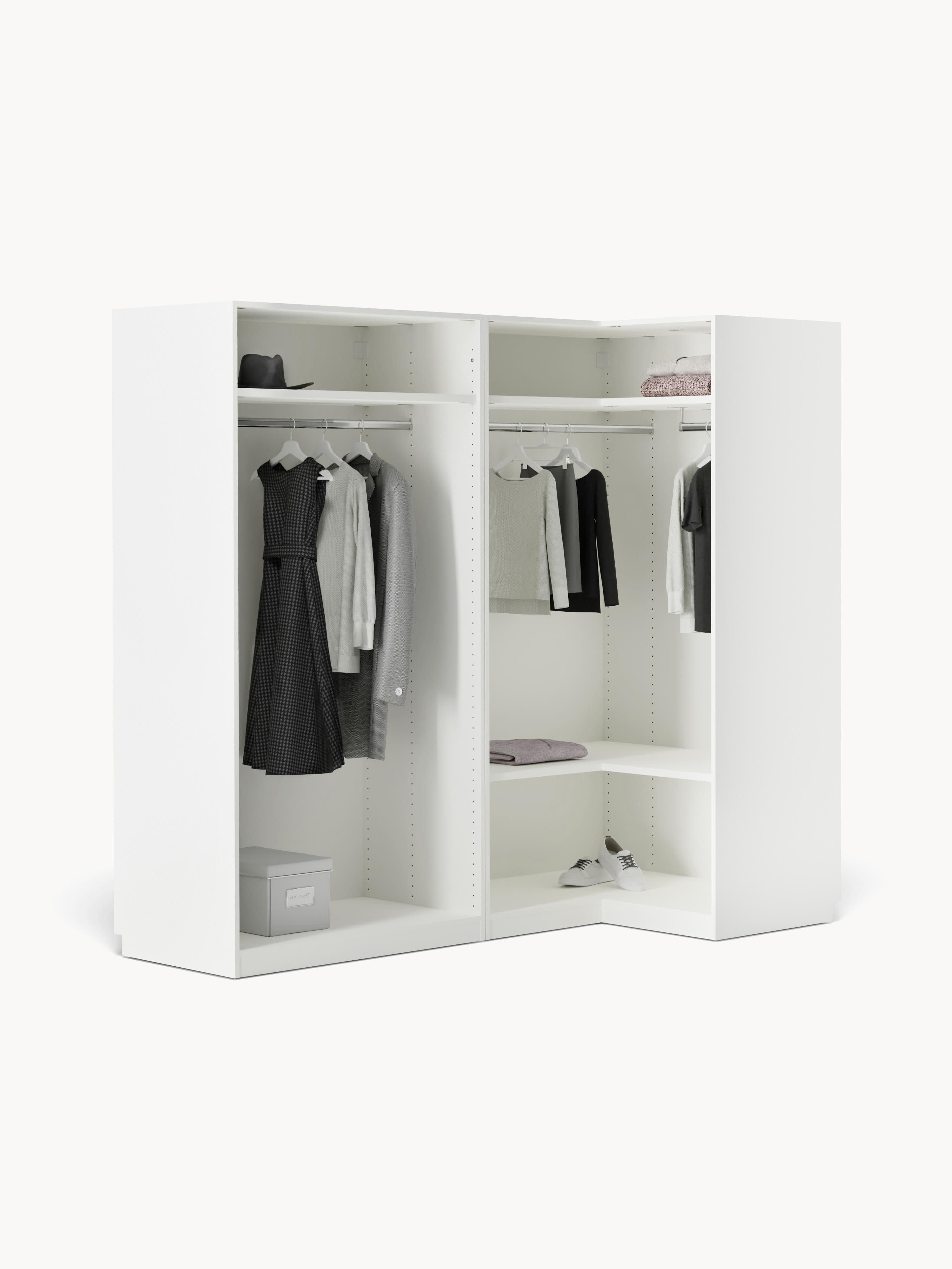 Modularer Eck-Kleiderschrank Leon, 215 cm Breite, in verschiedenen Größen