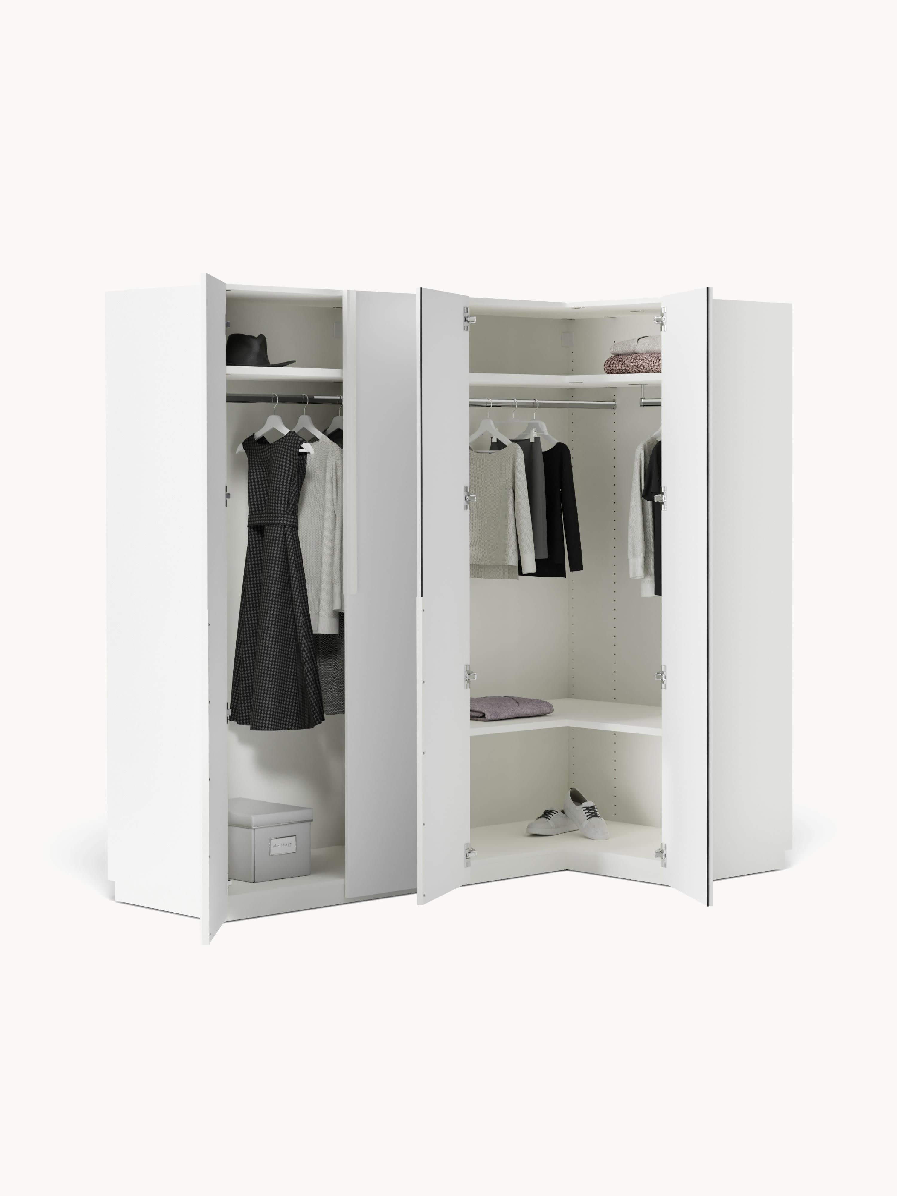Modularer Eck-Kleiderschrank Leon, 215 cm Breite, in verschiedenen Größen