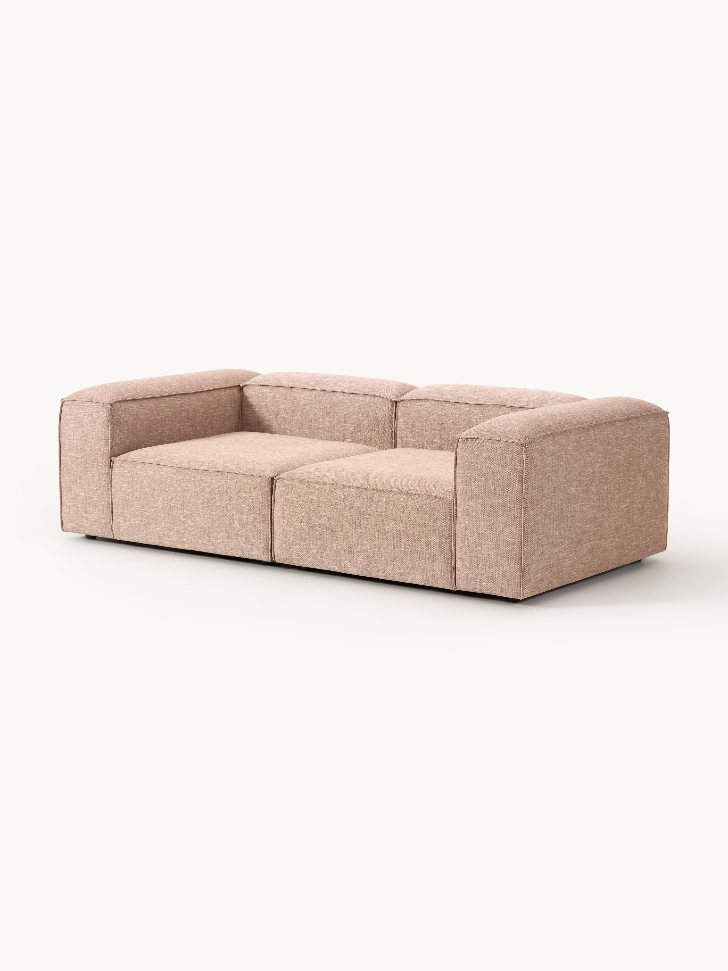 Modulares Sofa Lennon (3-Sitzer) aus Leinen-Mix