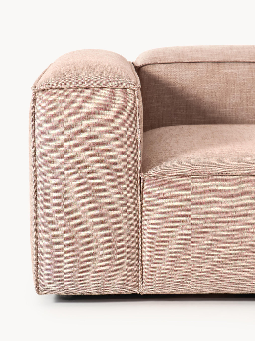 Modulares Sofa Lennon (3-Sitzer) aus Leinen-Mix