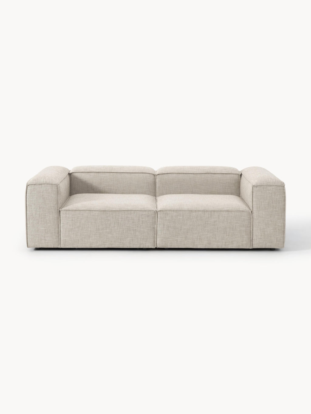 Galeriebild 1 - Modulares Sofa Lennon (3-Sitzer) aus Leinen-Mix