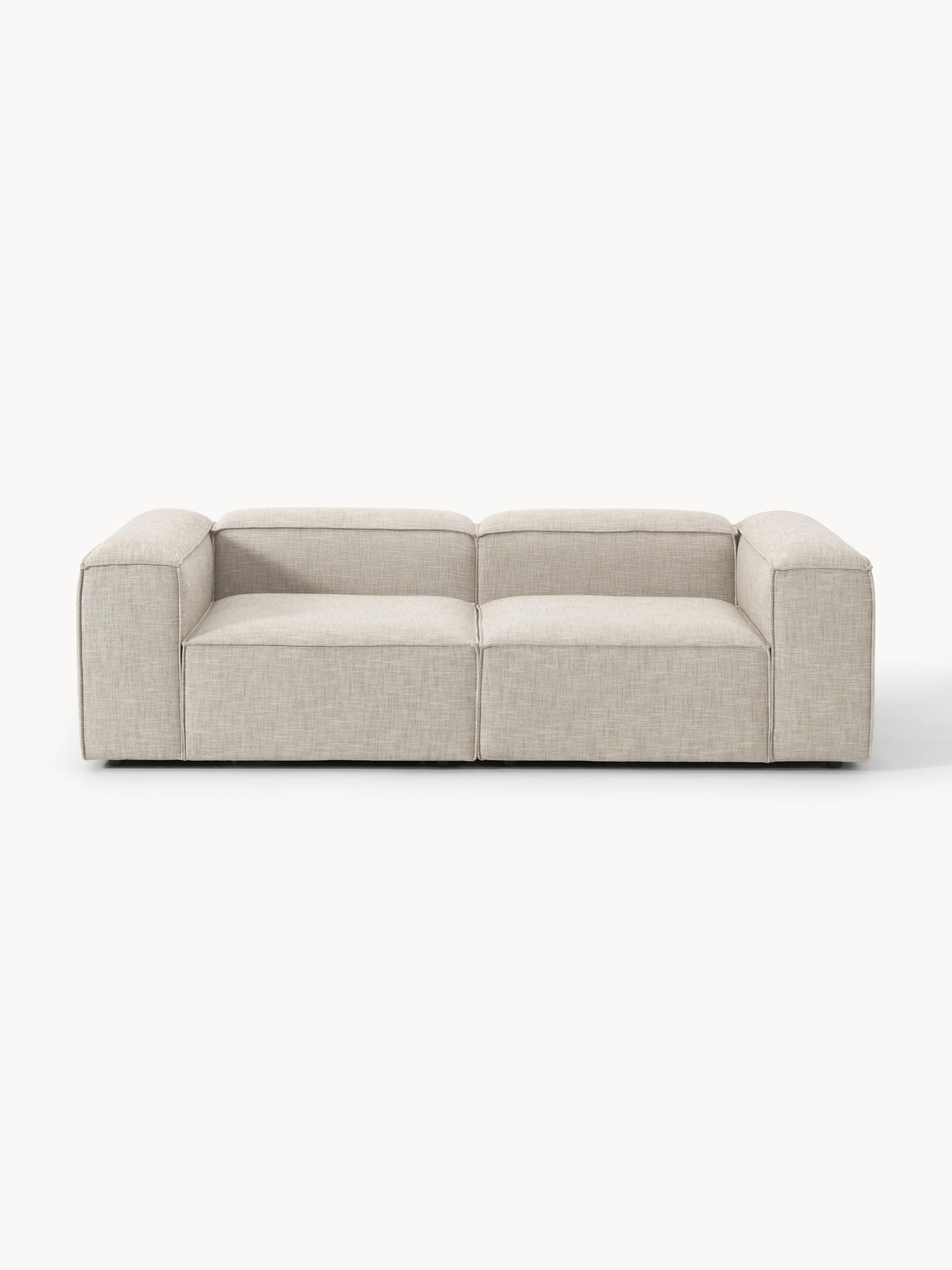 Galeriebild 1 - Modulares Sofa Lennon (3-Sitzer) aus Leinen-Mix
