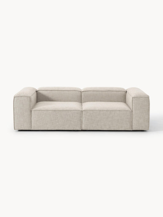 Galeriebild 1 - Modulares Sofa Lennon (3-Sitzer) aus Leinen-Mix