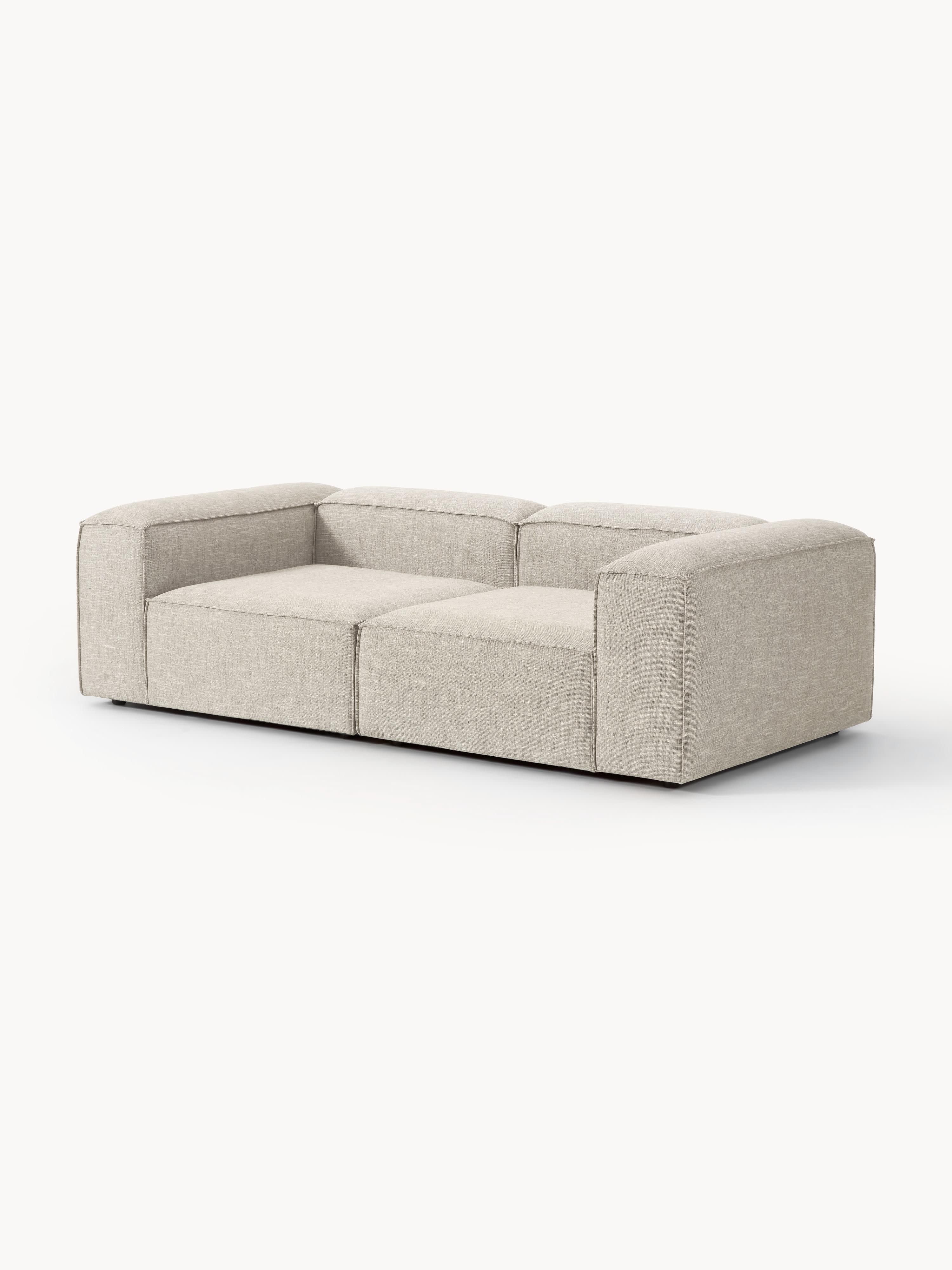 Modulares Sofa Lennon (3-Sitzer) aus Leinen-Mix