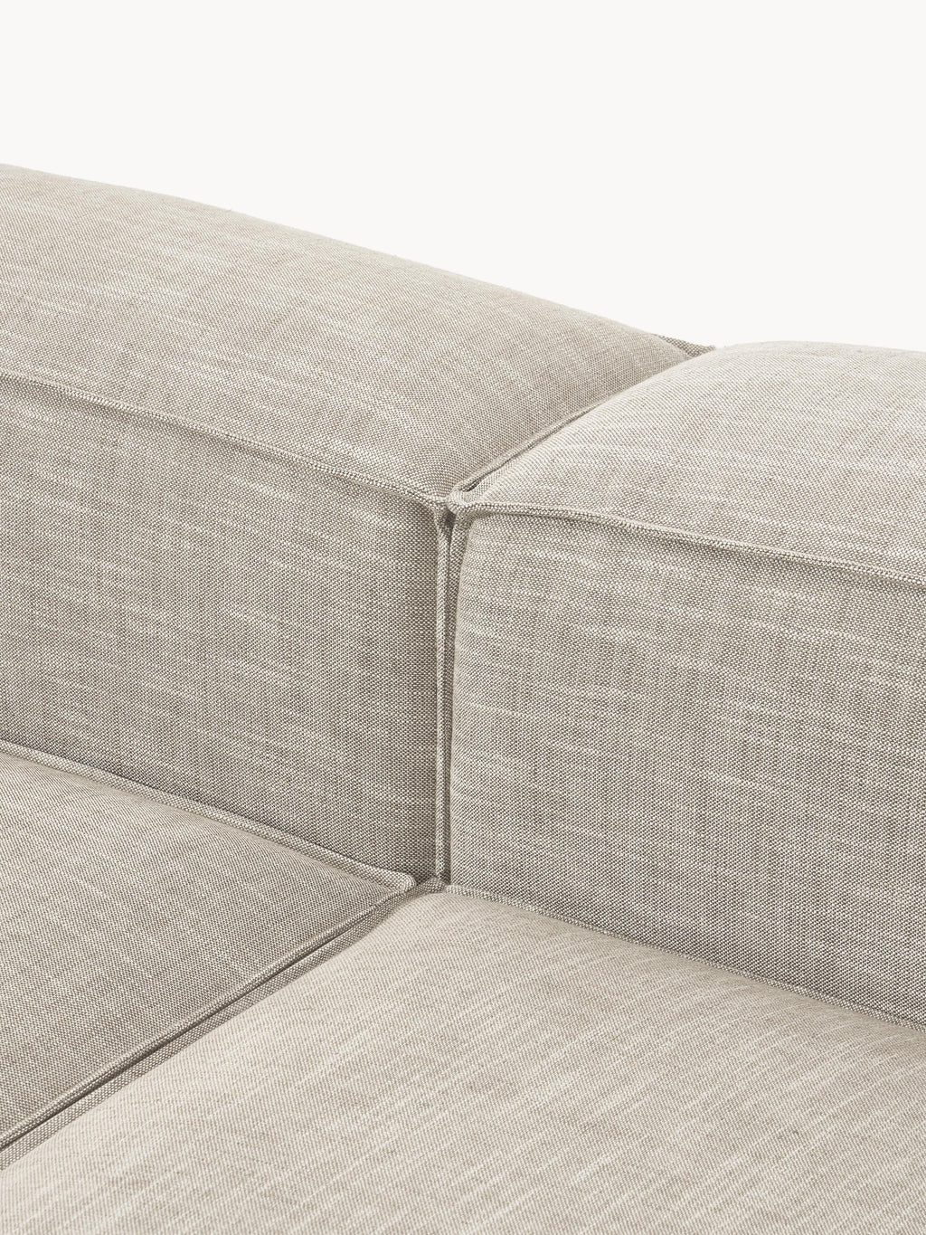 Modulares Sofa Lennon (3-Sitzer) aus Leinen-Mix
