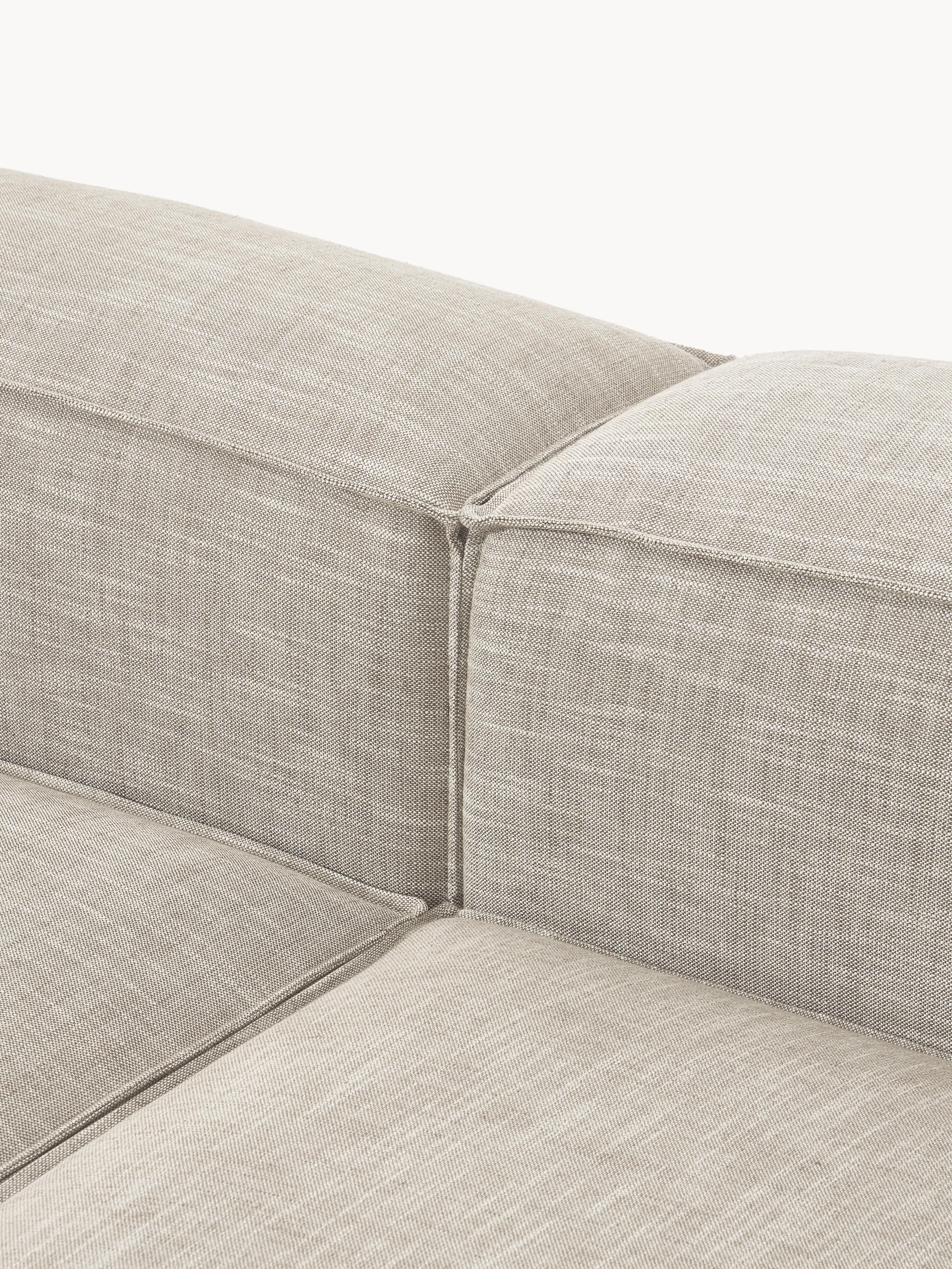 Modulares Sofa Lennon (3-Sitzer) aus Leinen-Mix