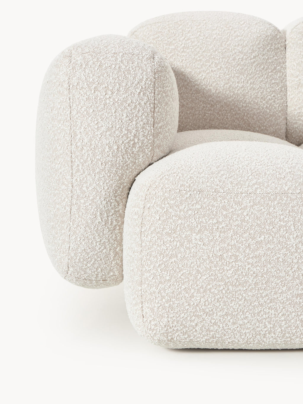 Modulares Sofa Tayla (3-Sitzer) aus Bouclé