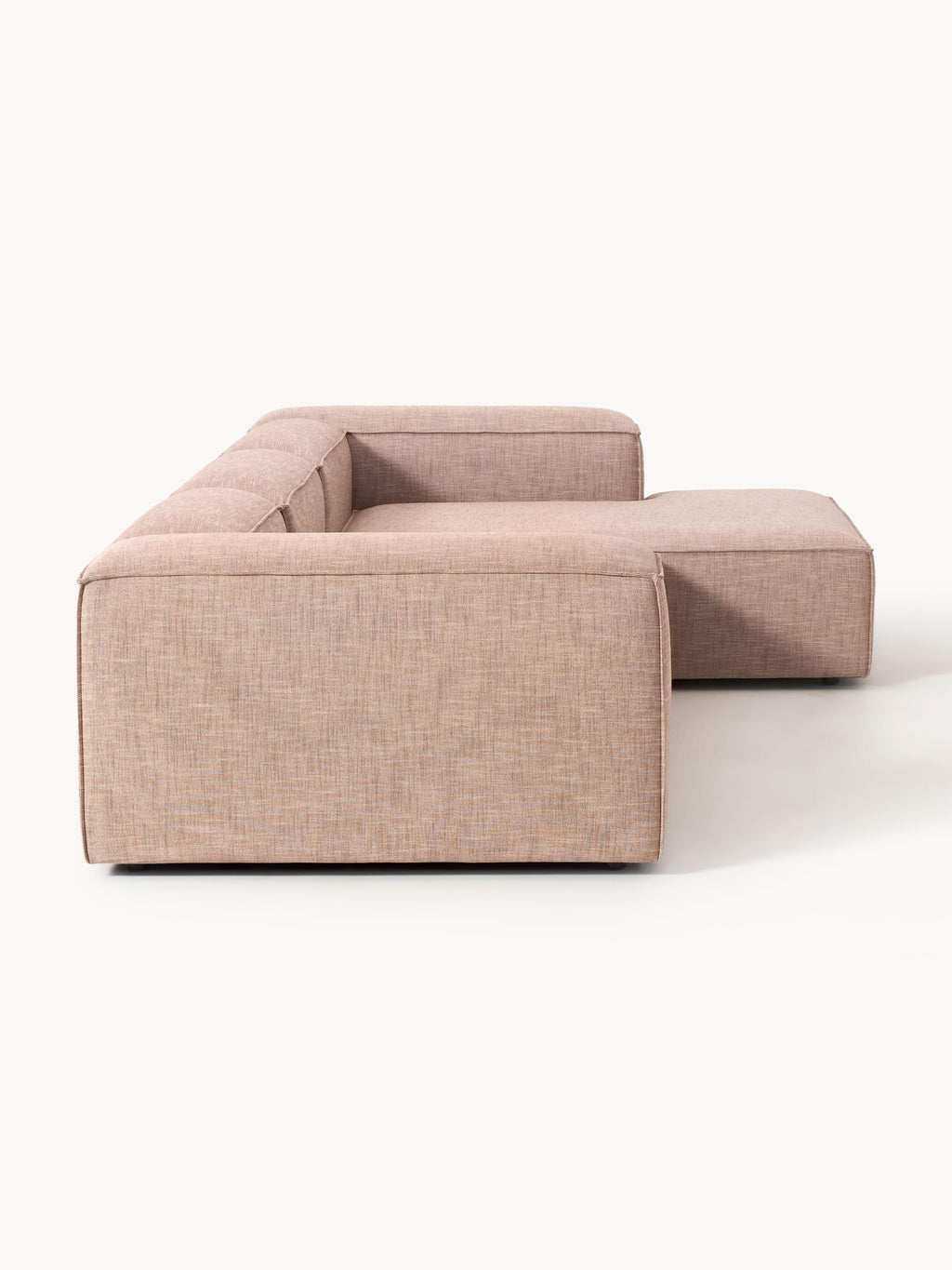 Modulares Ecksofa Lennon (4-Sitzer) aus Leinen-Mix