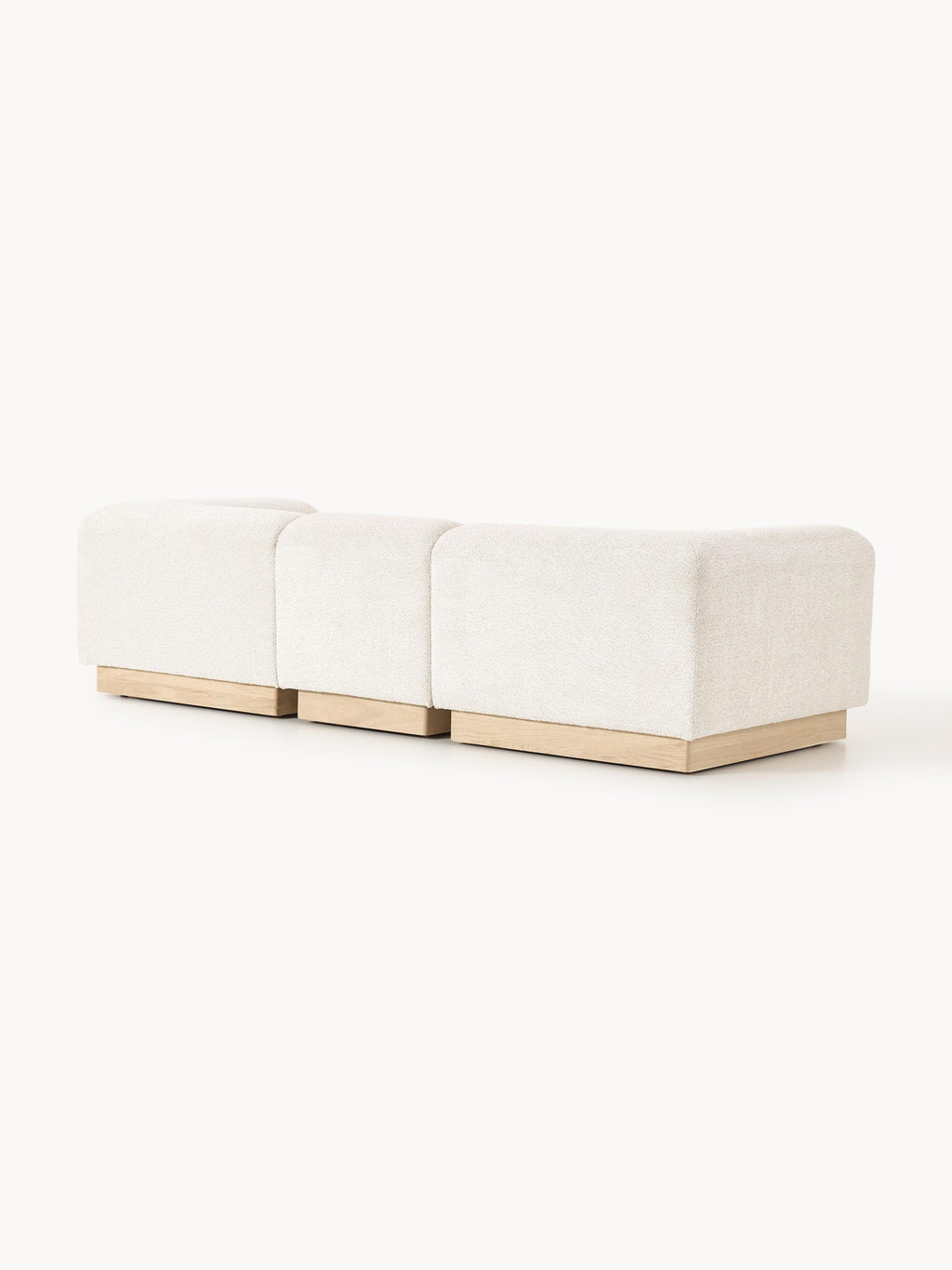 Modulares Sofa Natalie (3-Sitzer) aus Teddy-Bouclé