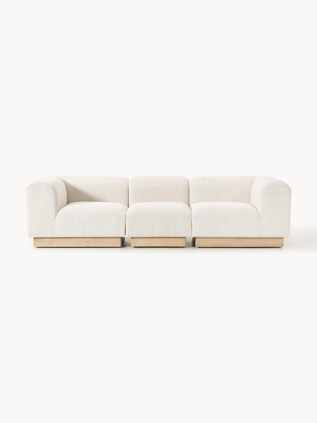 Galeriebild 1 - Modulares Sofa Natalie (3-Sitzer) aus Teddy-Bouclé