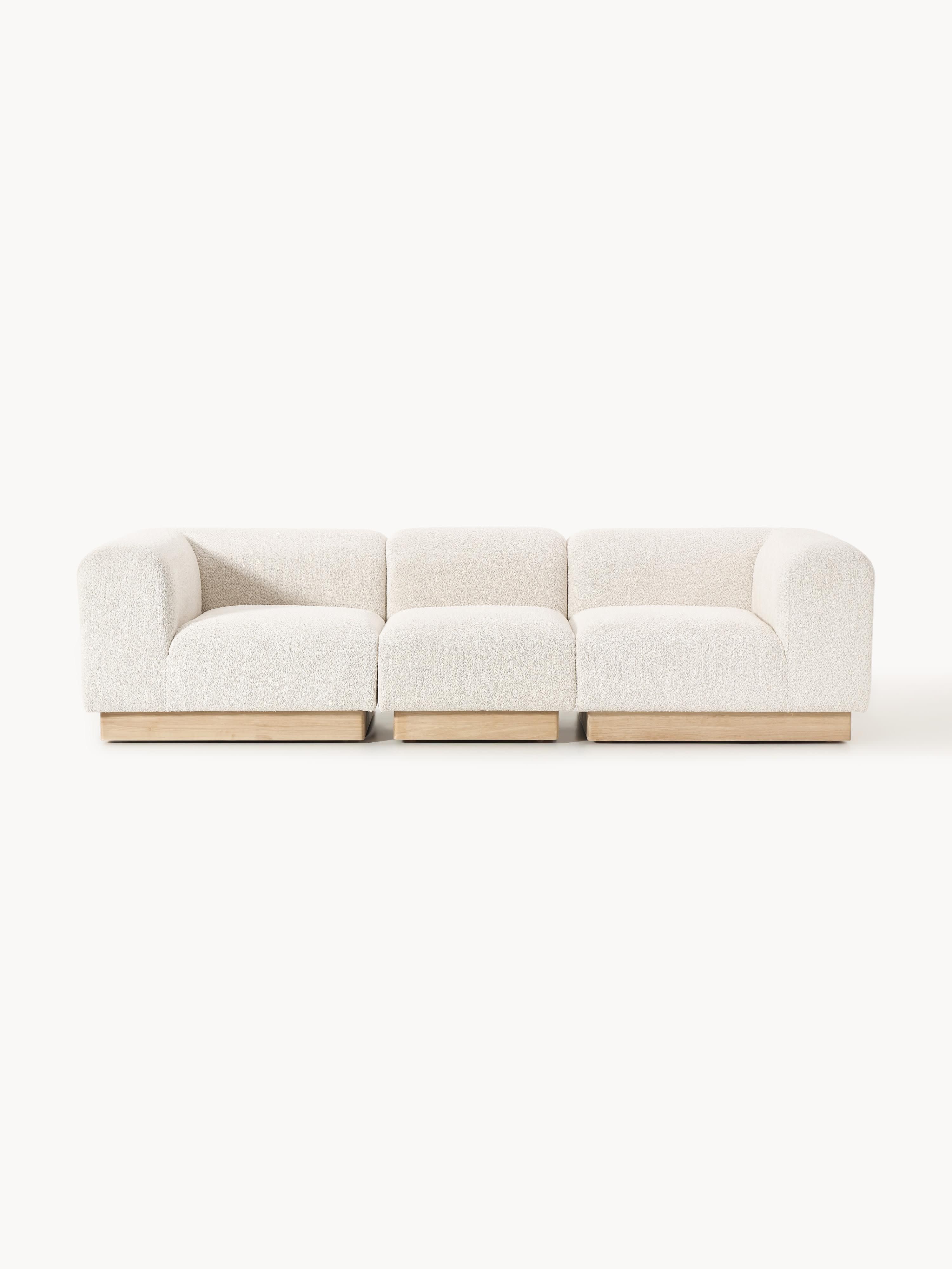 Galeriebild 1 - Modulares Sofa Natalie (3-Sitzer) aus Teddy-Bouclé