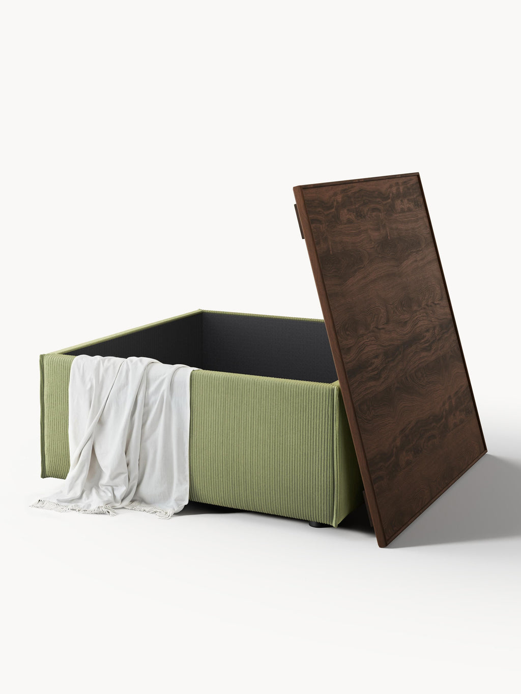 Sofa-Hocker Lennon aus Cord mit Stauraum