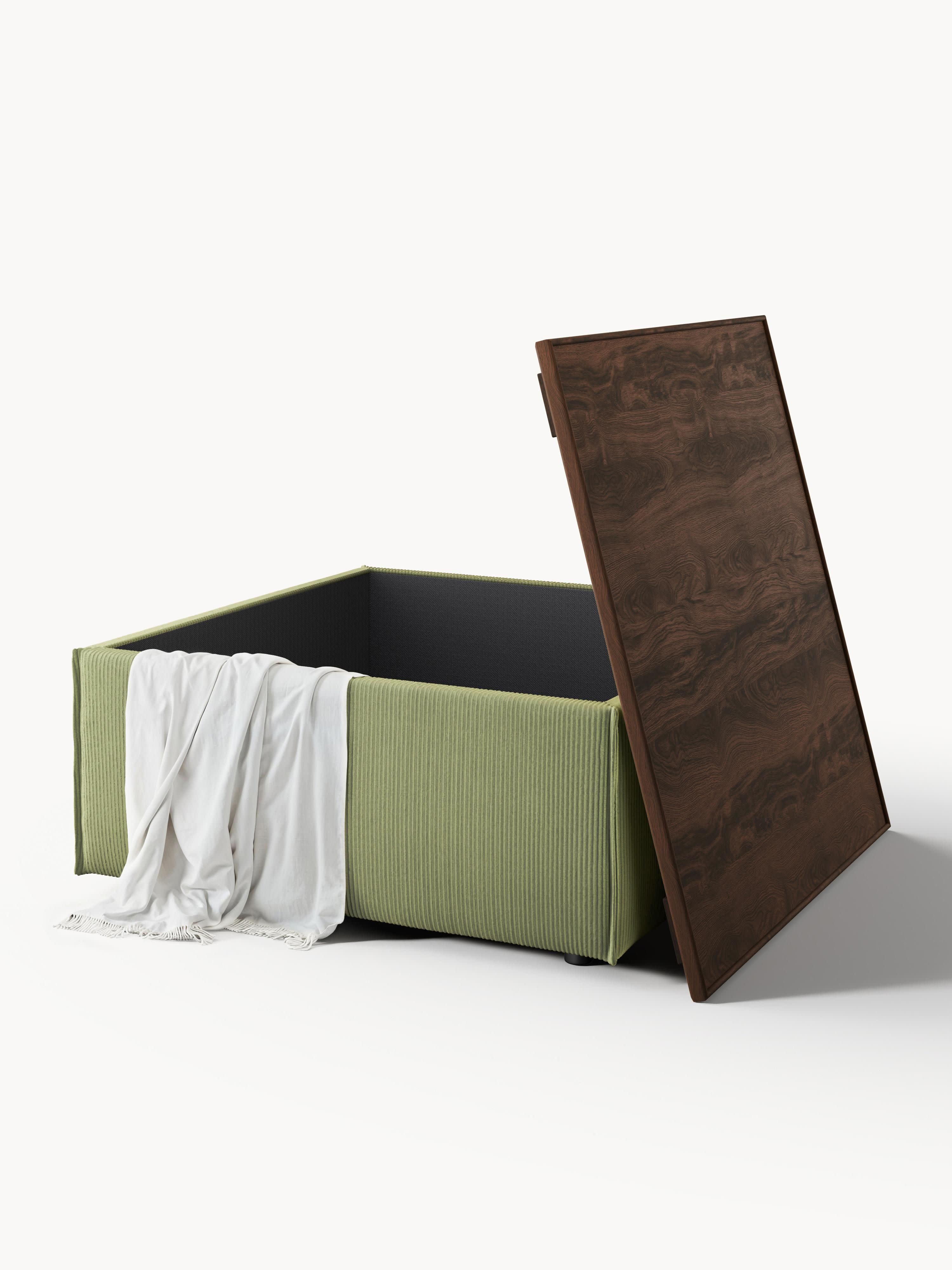 Sofa-Hocker Lennon aus Cord mit Stauraum