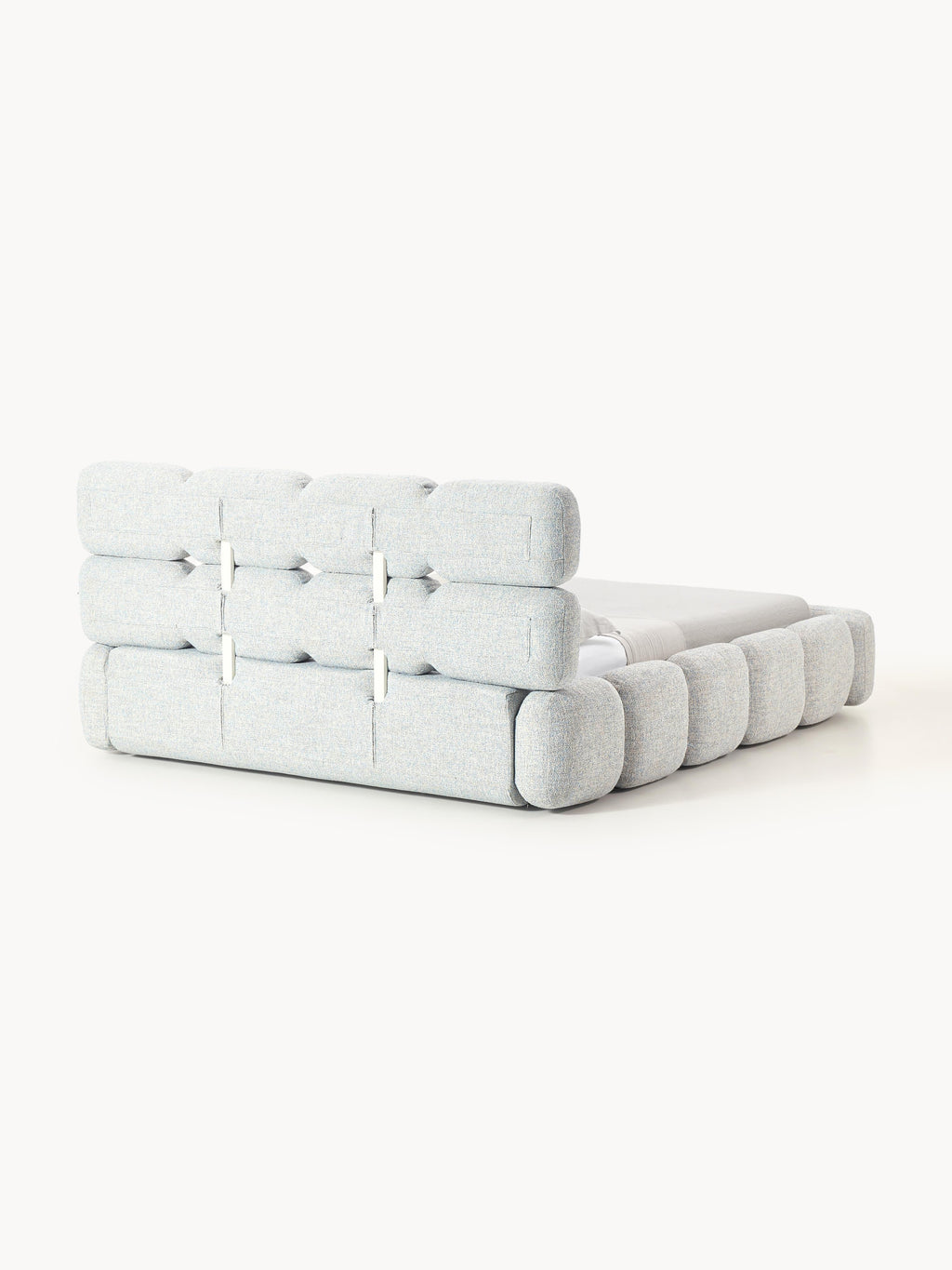 Polsterbett Tayla aus Bouclé mit Stauraum