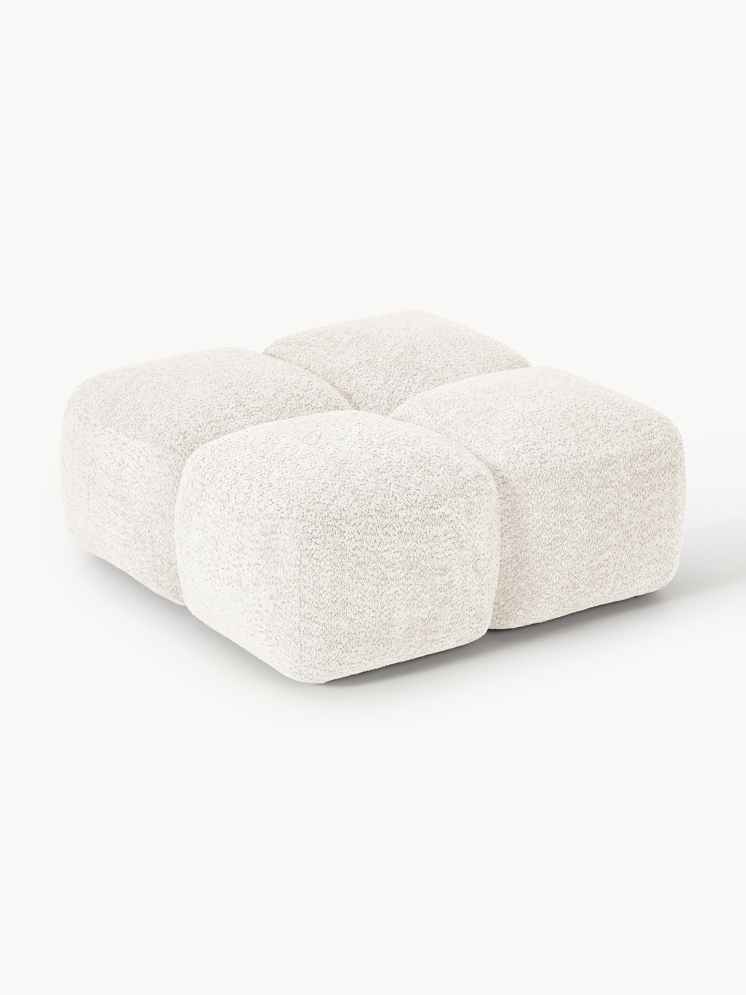 Sofa-Hocker Tayla aus Teddy-Bouclé