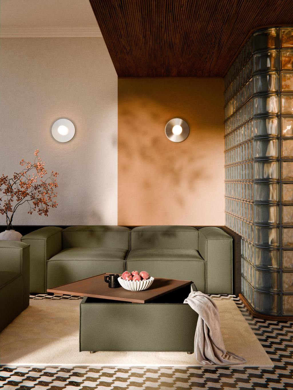 Sofa-Hocker Lennon mit Stauraum