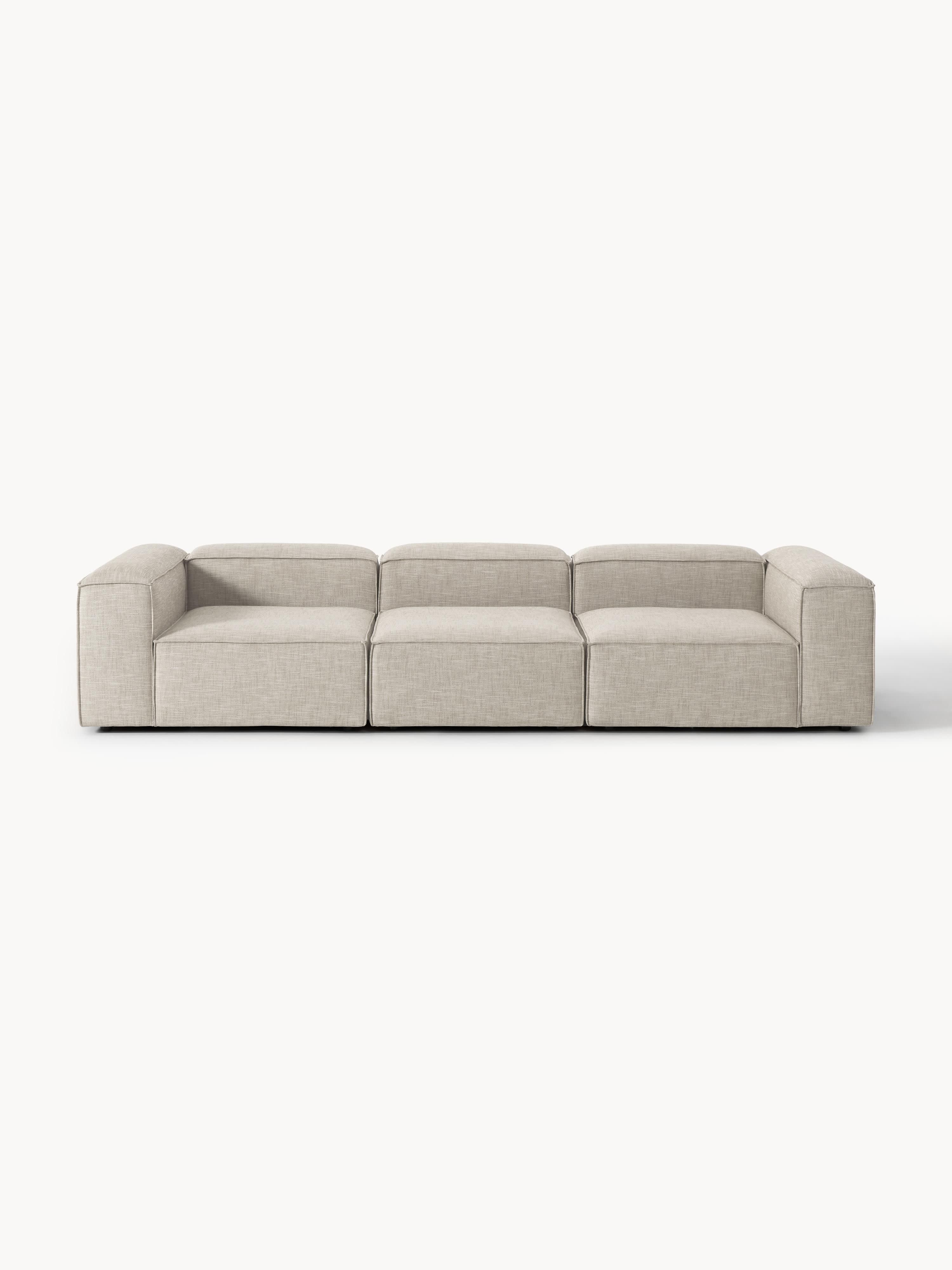Galeriebild 1 - Modulares Sofa Lennon (4-Sitzer) aus Leinen-Mix