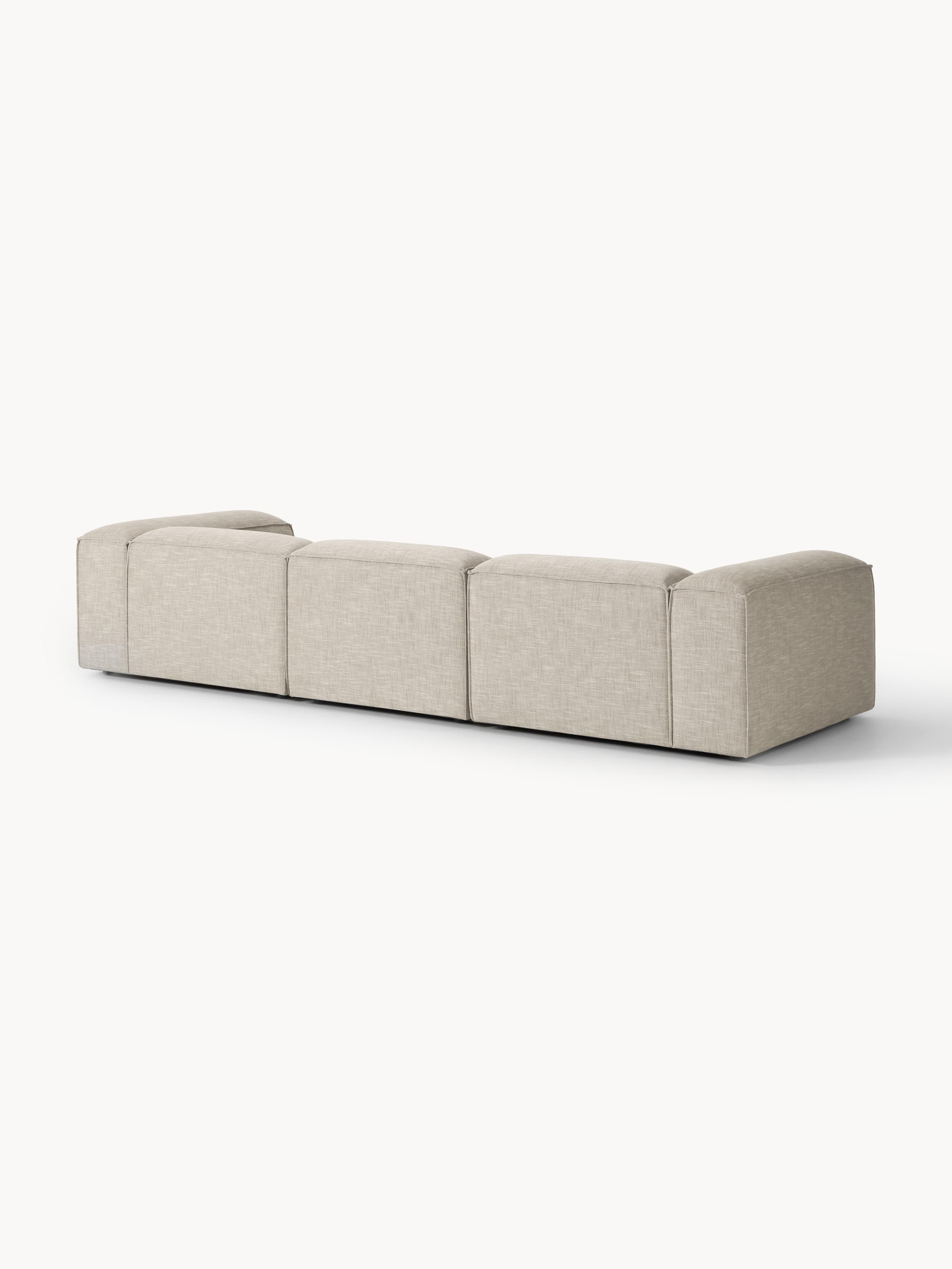 Modulares Sofa Lennon (4-Sitzer) aus Leinen-Mix