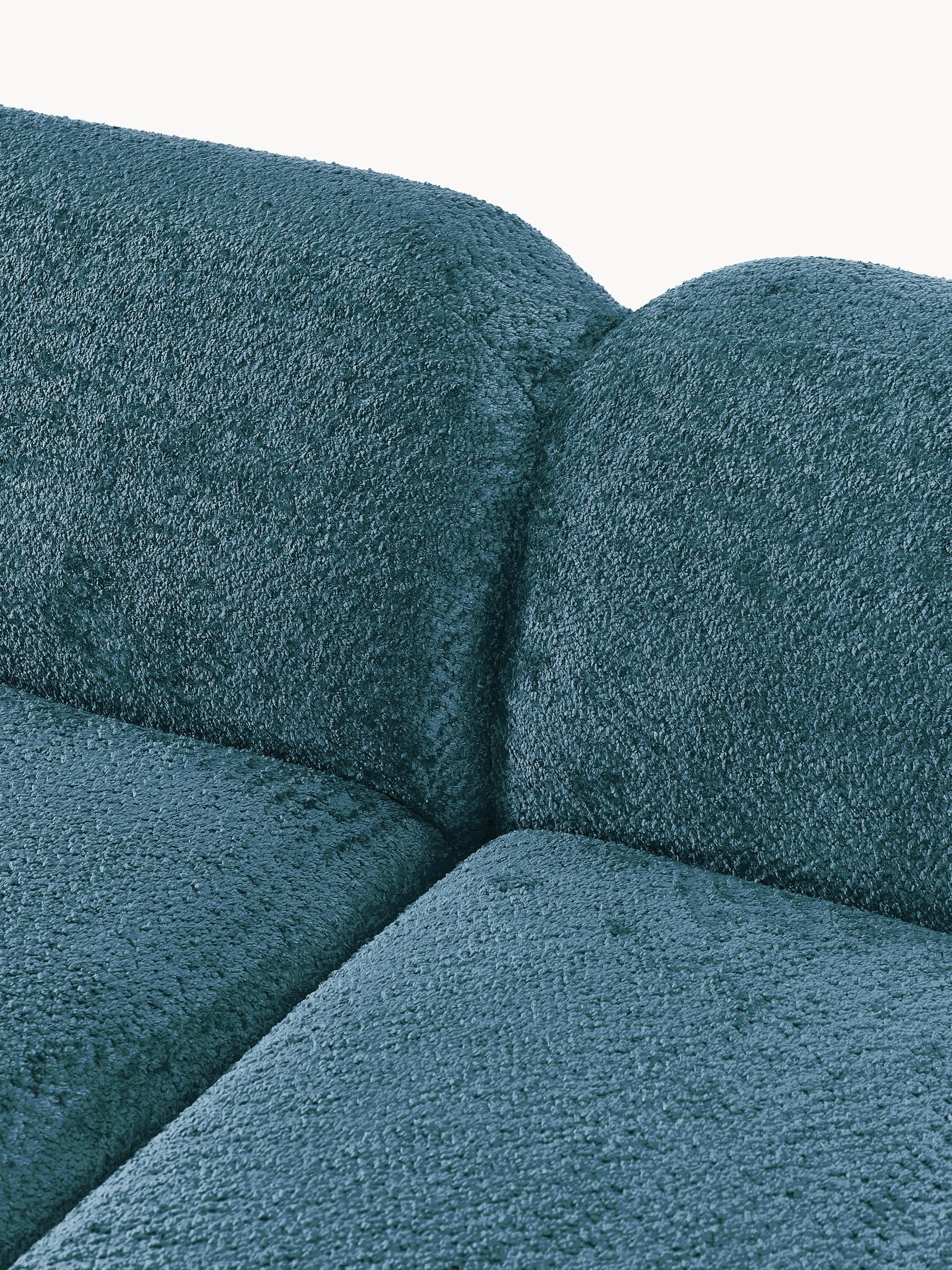 Modulares Teddy-Bouclé-Ecksofa Wolke (4-Sitzer)